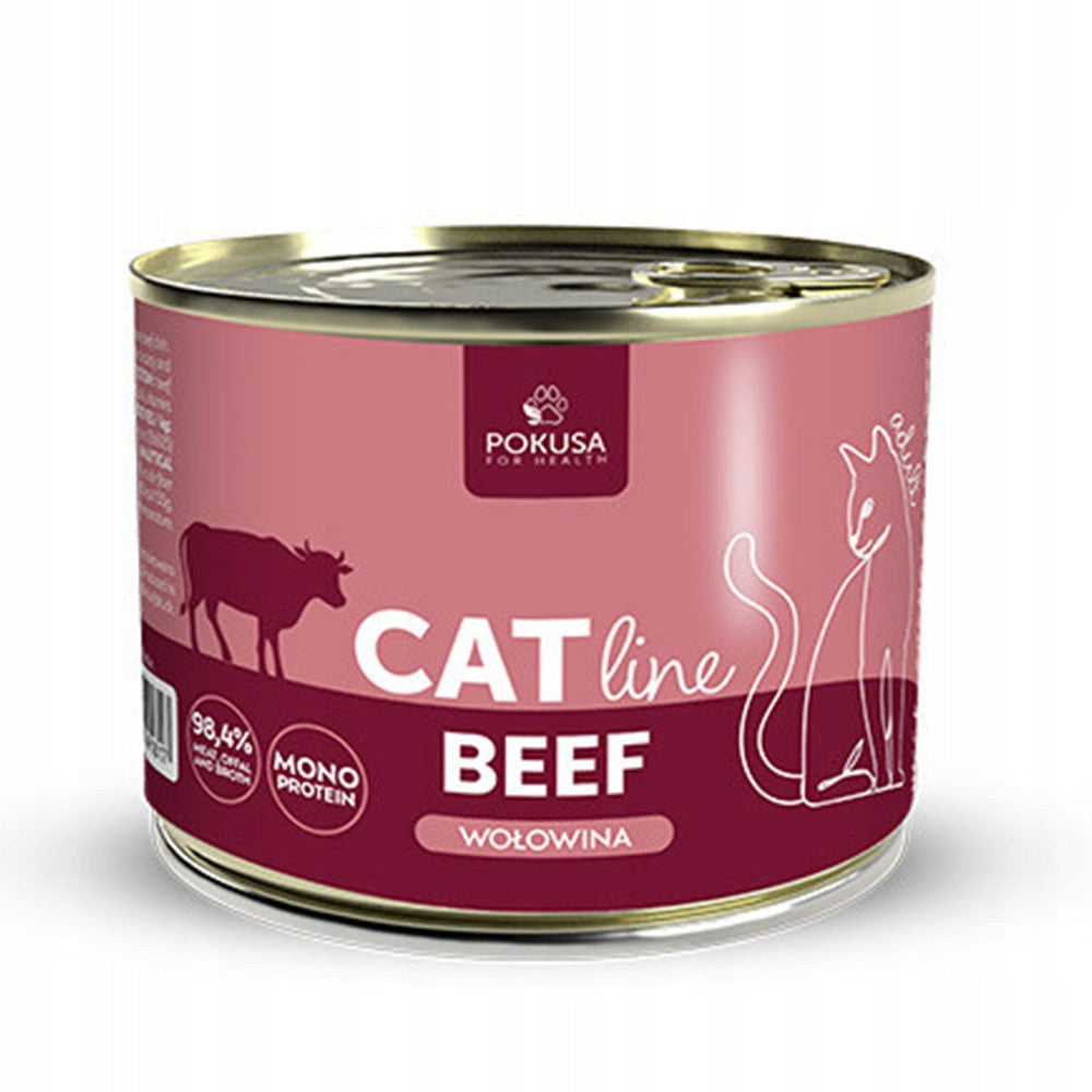 Pokusa CatLine Wet Cat Food - Beef -200 g