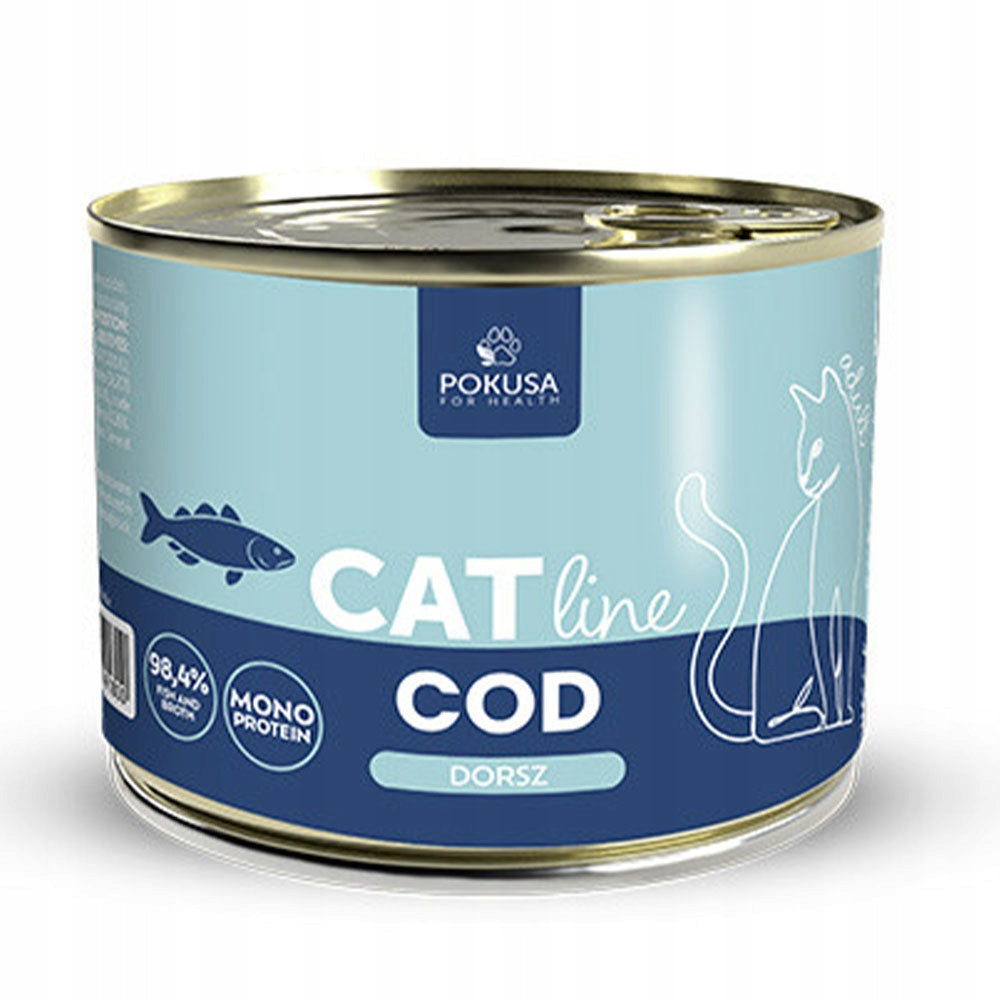 Pokusa CatLine wet food for adult cats -Cod (88%)- 200g