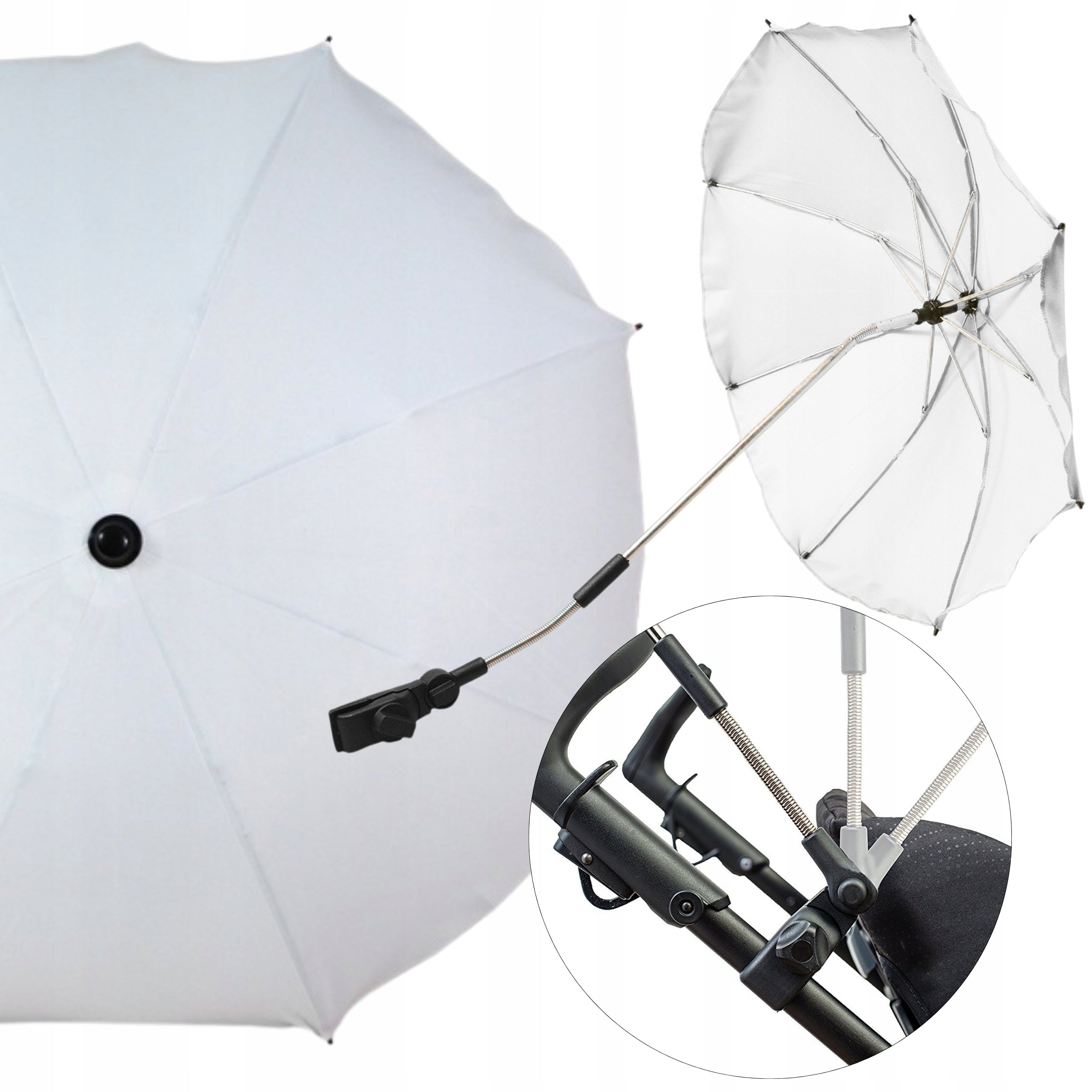 Poland Umbrella white large for stroller UV sunscreen
