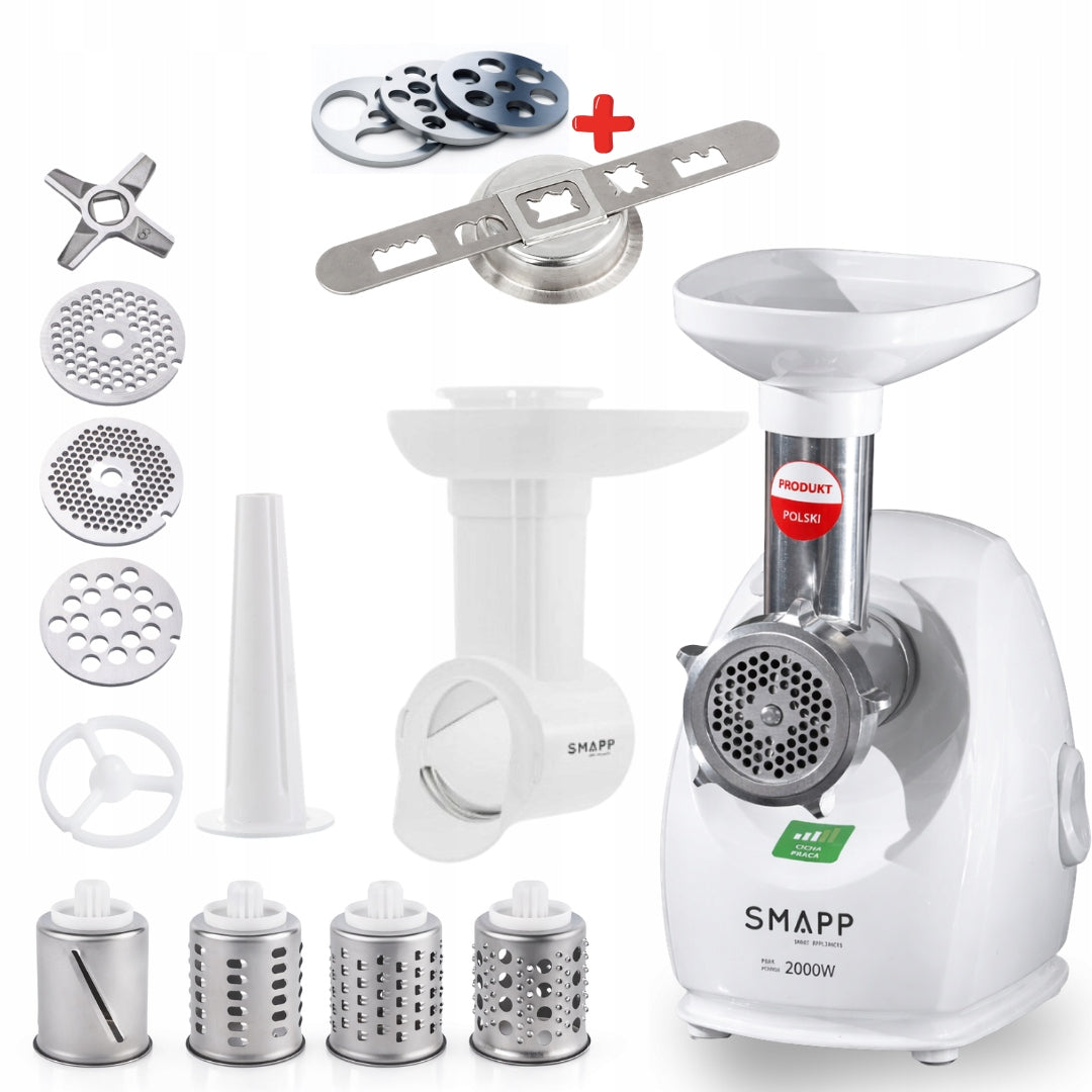 Poland meat grinder with shredder SMAPP 489.81+4 additional accessories
