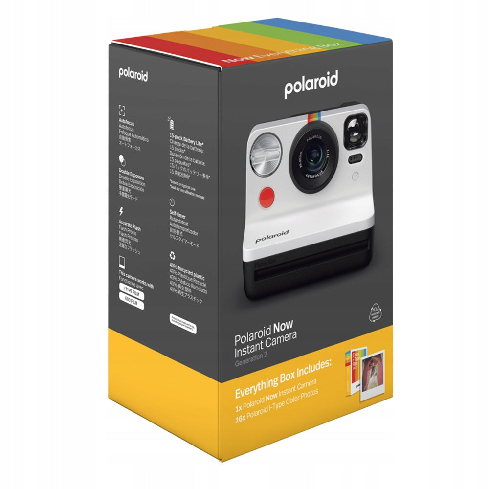 Polaroid NOW Gen 2 instant camera + 16 movies white Packaging status original