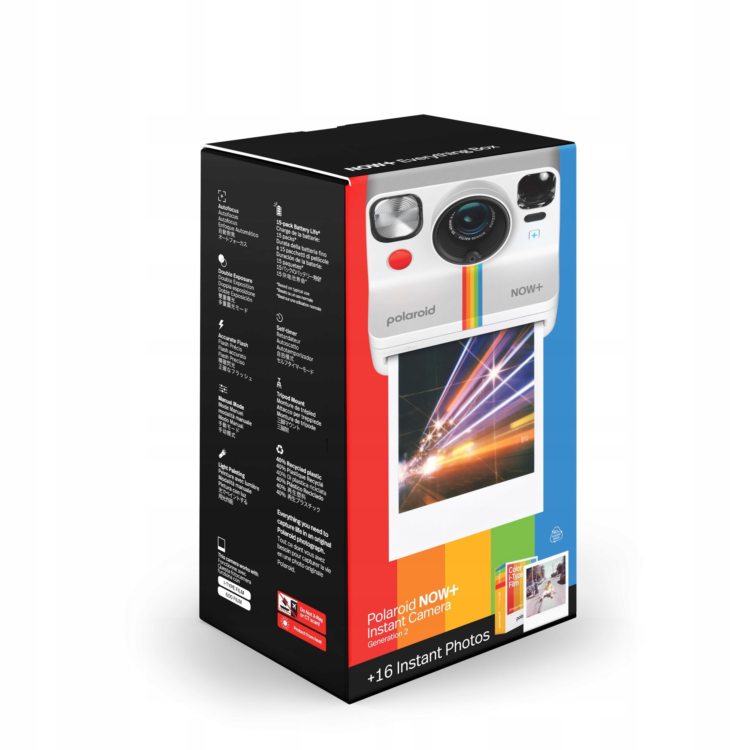 Polaroid Now+ Generation 2 set white Bluetooth + video 16 photos Model NOW+