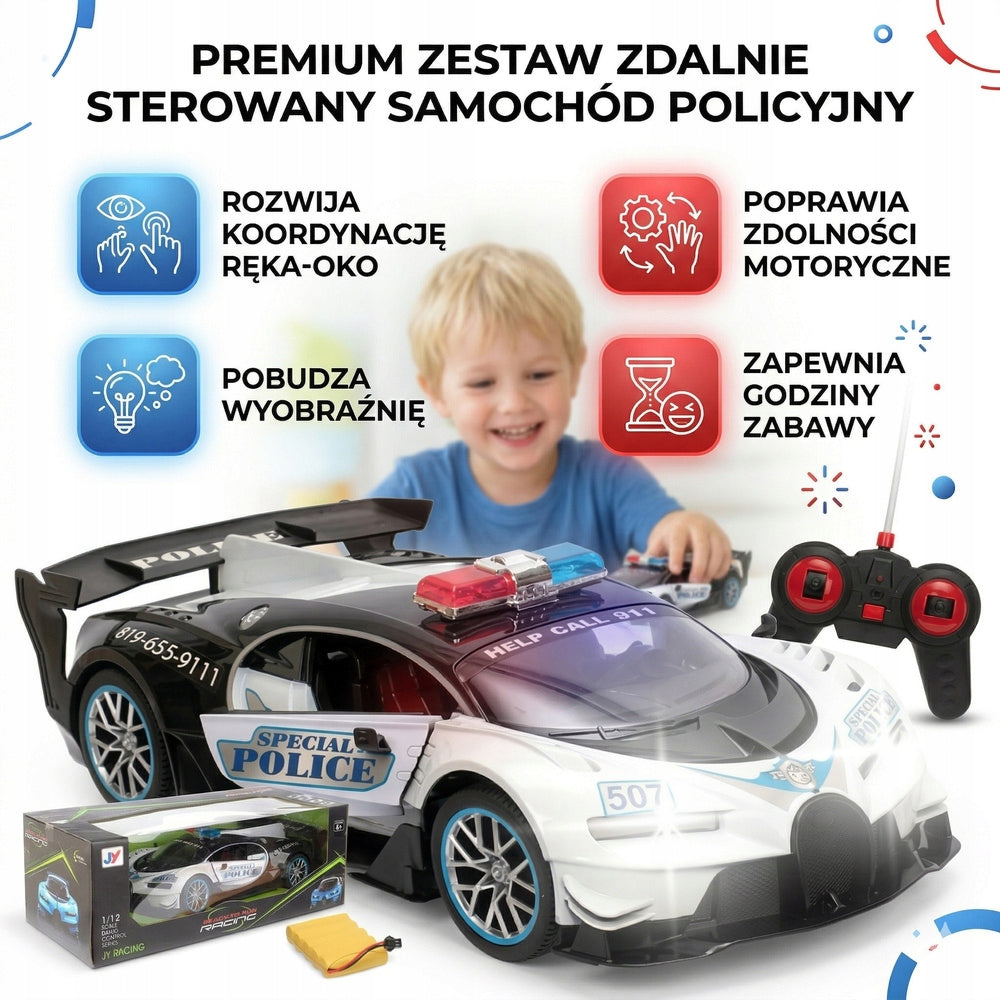 Police Car Remote Controlled On Remote Control Radio Auto Police For Kids Packaging status original