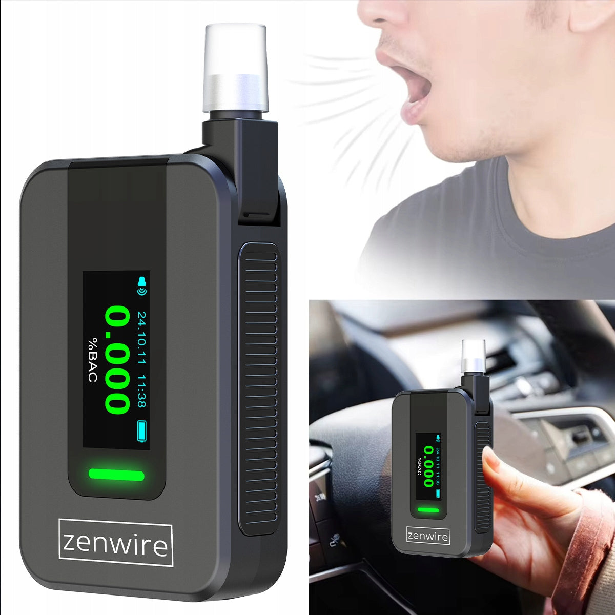 Police Electrochemical Breathalyzer AI Mouthpieceless Professional 6x Mouthpieces Packaging status original