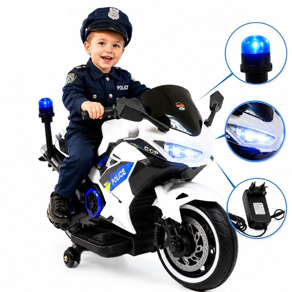 Police motor with glowing rooster and siren/A706-2 Packaging status original