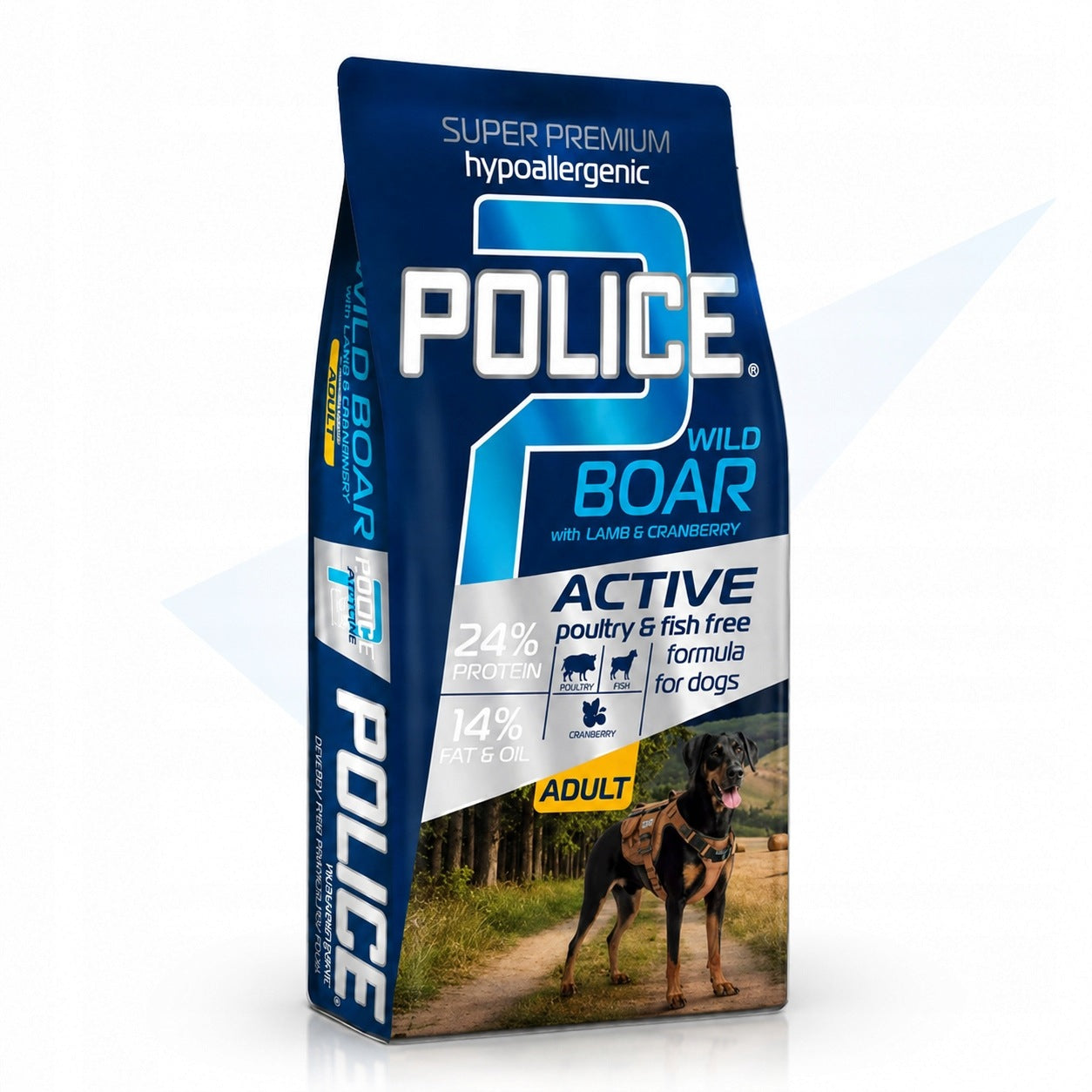 Police venison Hypoallergenic dry food for working dogs 15kg + 1,5