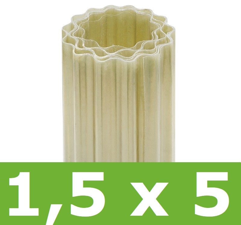Polyesterrolle Guttagliss, wellig transparent, 1,5 x 5m 