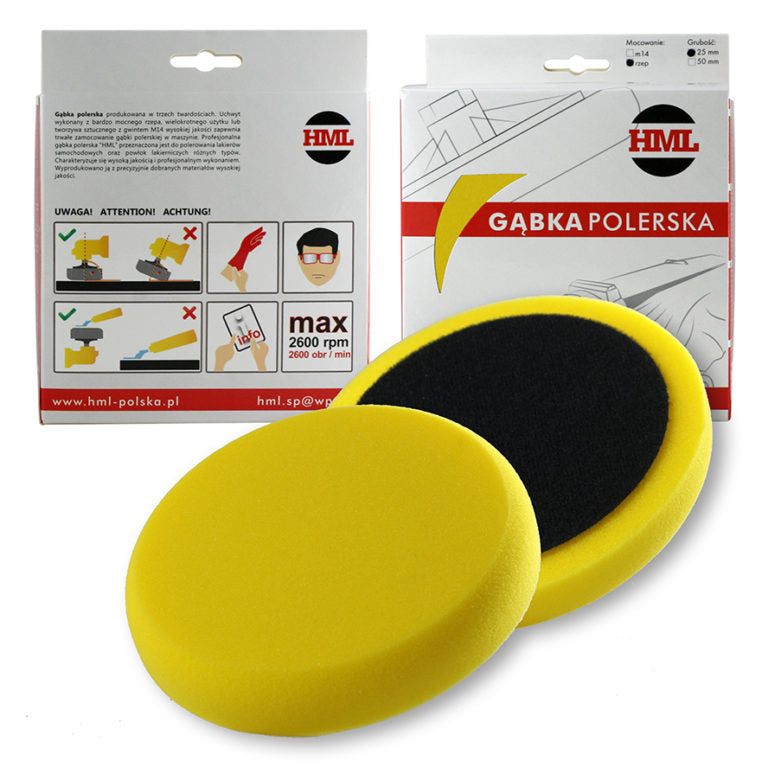 Polishing Pad Velcro Polishing Sponge 150mm REMOVES MEDIUM SCRATCHES Yellow