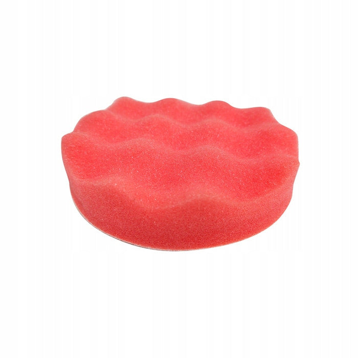 Polishing sponge 125 for polishing red - medium corrugated with Velcro