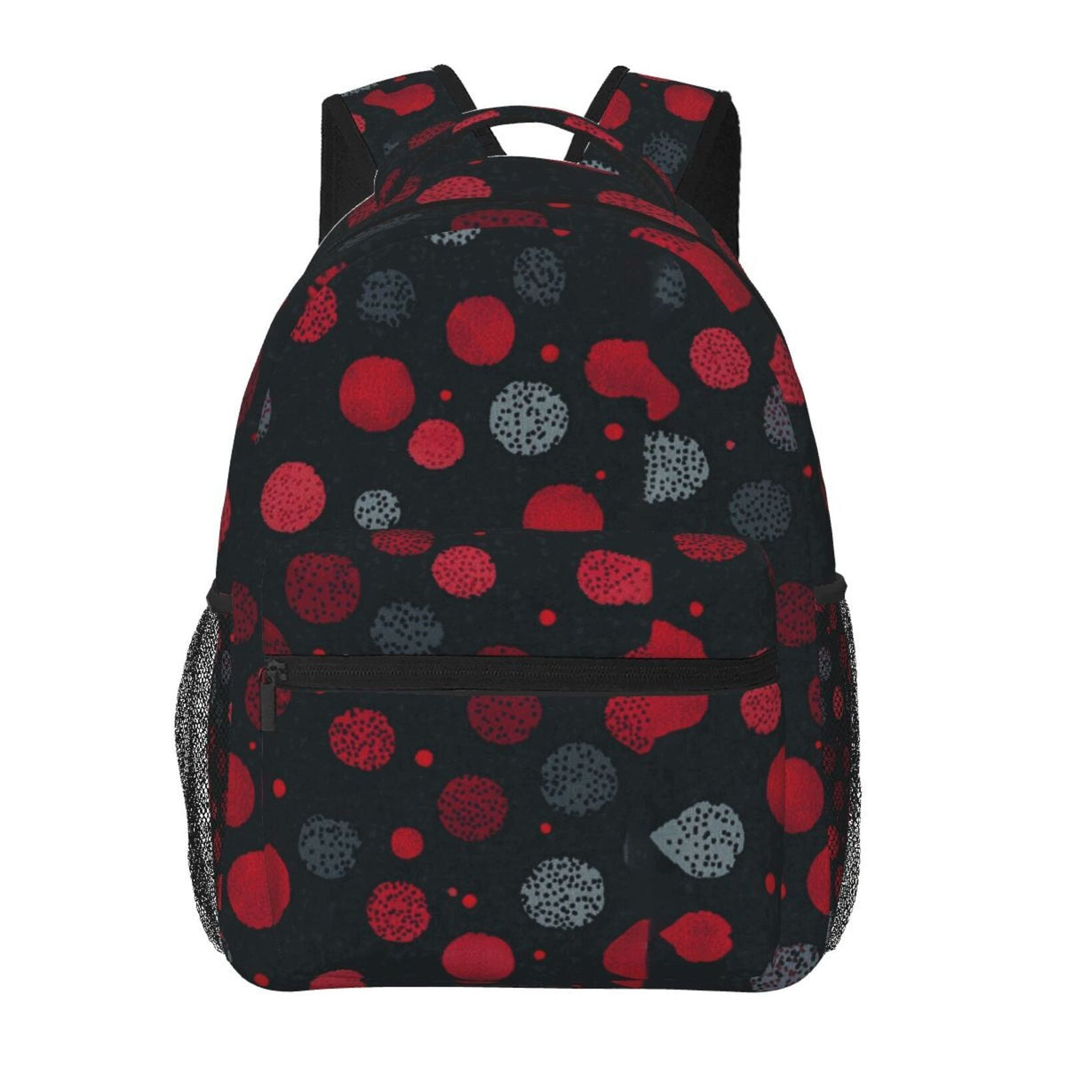 Polka Dot Backpack with Waist Protection, Zipper Closure, Small