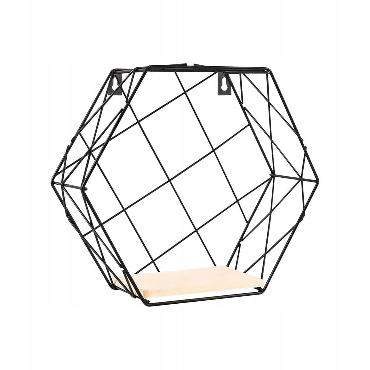 Hängeregal Spaceo Hexagon, schwarz/beige 