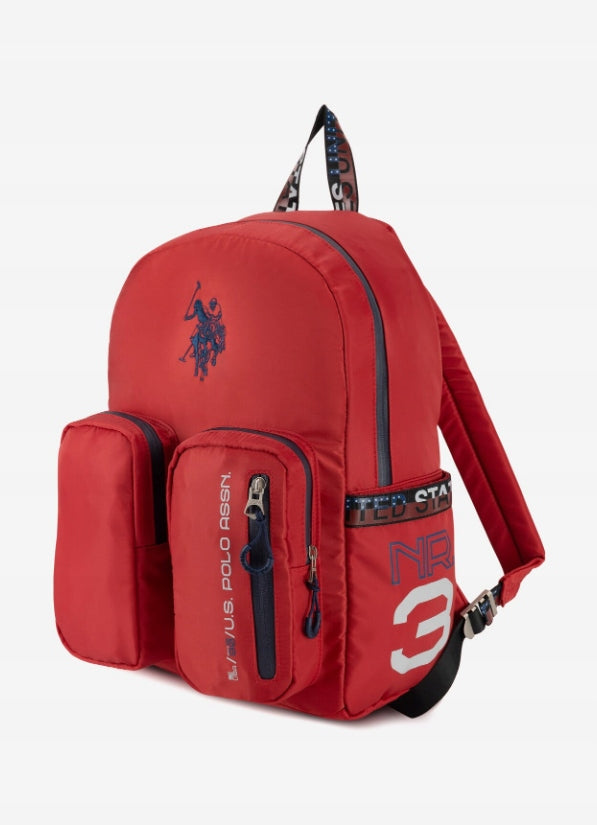Polo backpack for hiking school red U.S. POLO ASSN. holds A4 Brand U.S. Polo Assn.