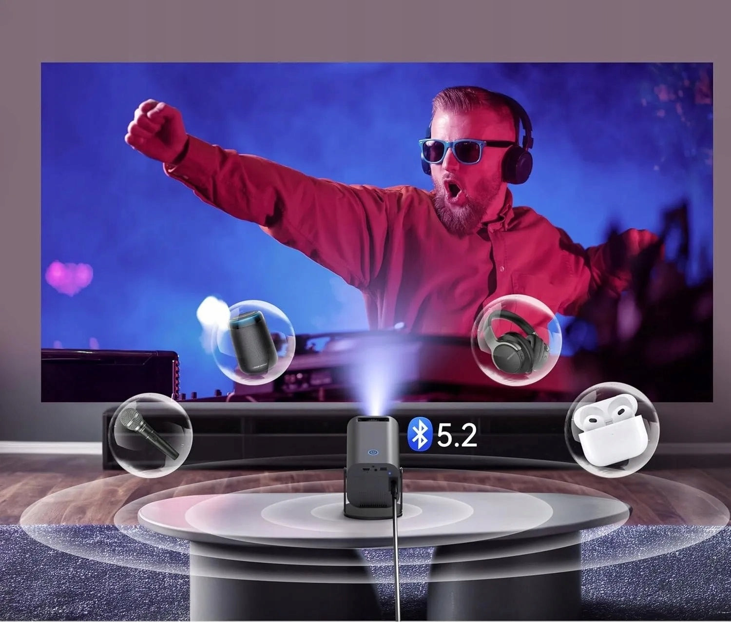 Polocsh P6 Projector 4K Home Theater 150" Projector 1080p FullHD WiFi6 and BT5.2 Manufacturer code A010090