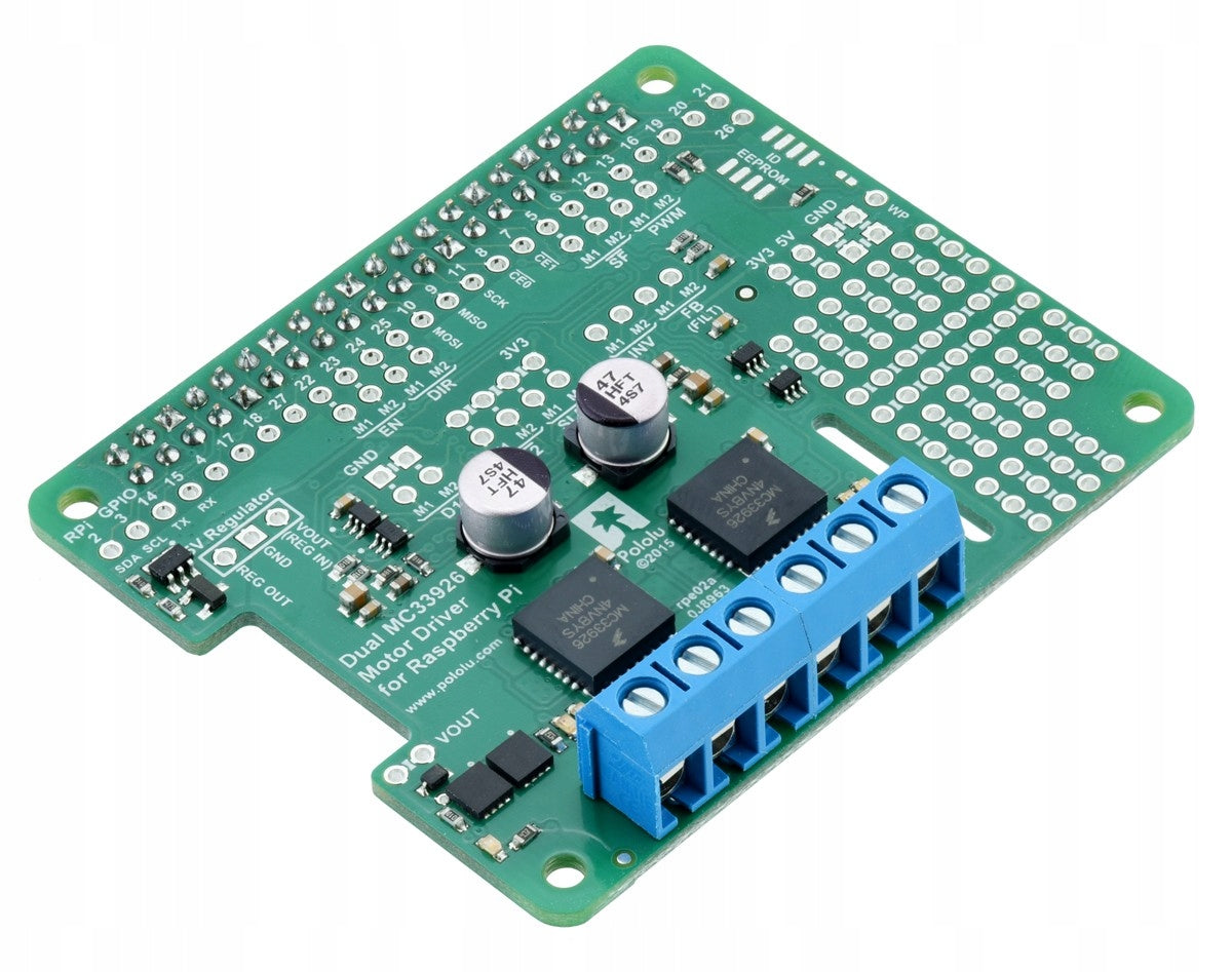 Pololu 2756 - DC Dual MC33926 motor driver for Raspberry Pi assembled Manufacturer Pololu
