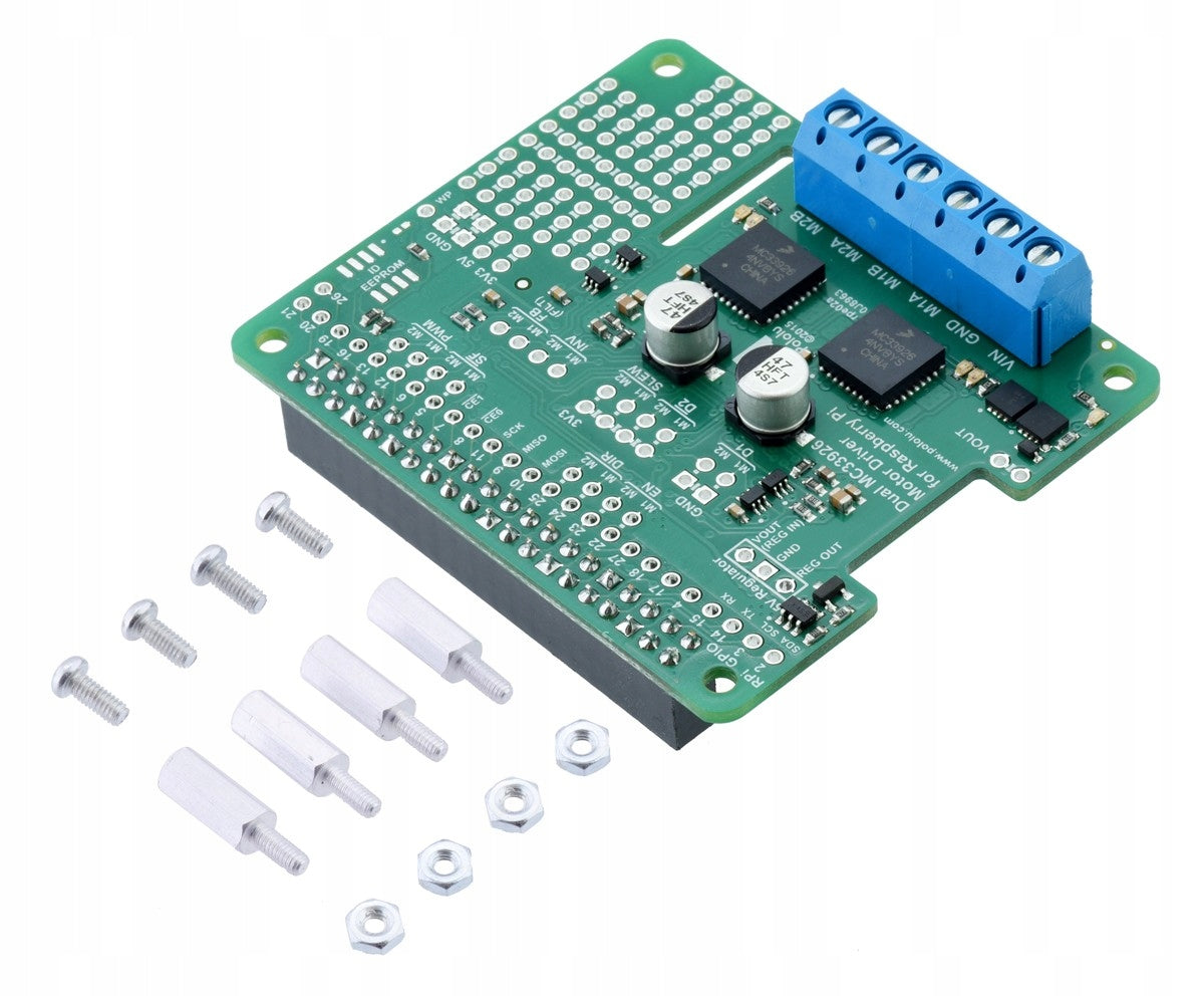 Pololu 2756 - DC Dual MC33926 motor driver for Raspberry Pi assembled