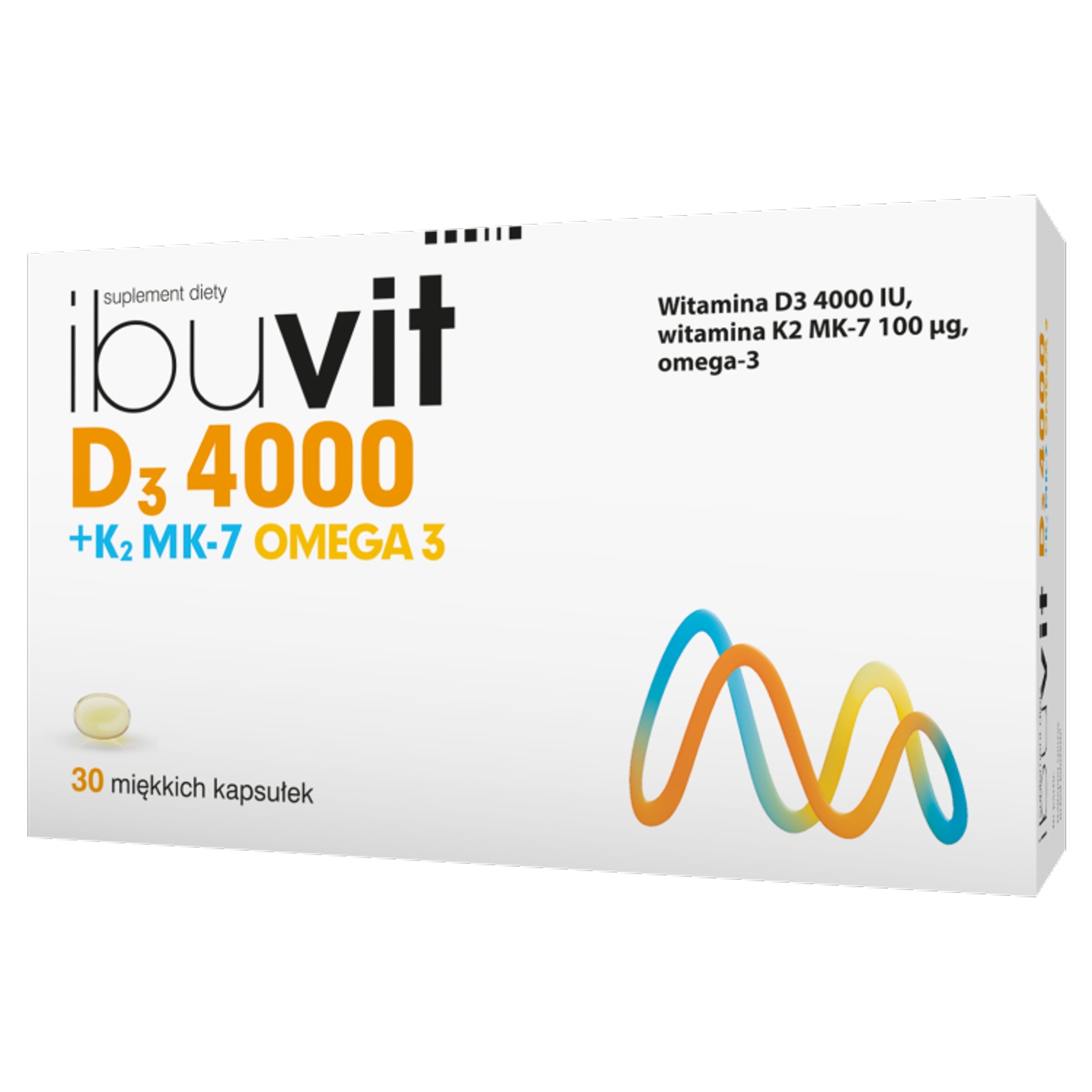 Polpharma Ibuvit D3 4000 + K2 MK-7 Omega 3 dietary supplement 30 capsules Manufacturer code 5903060619760