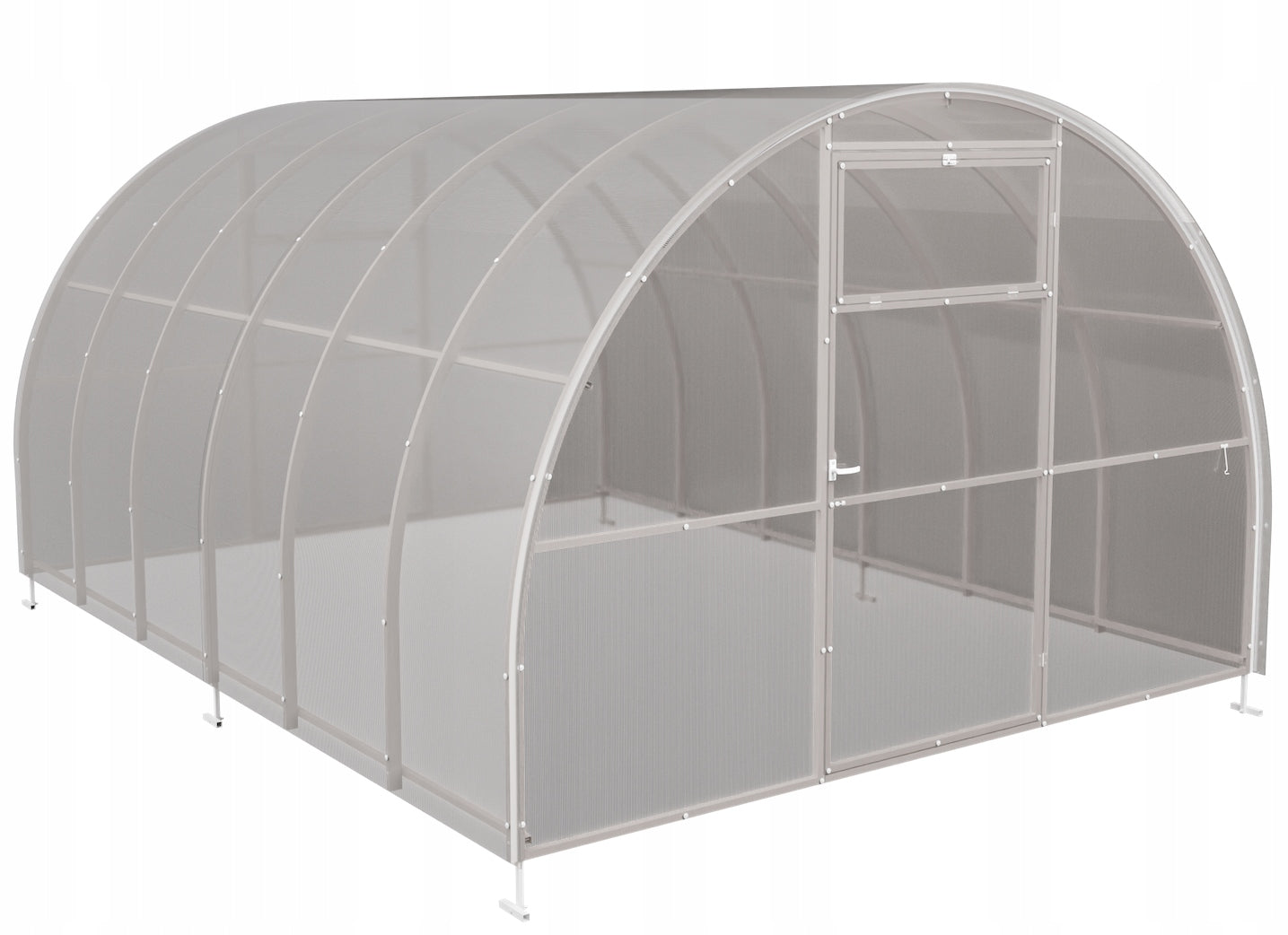 Polycarbonate Greenhouse Garden Tunnel 3x6 m Galvanized Polycarbonate 6mm Thickness 6 mm