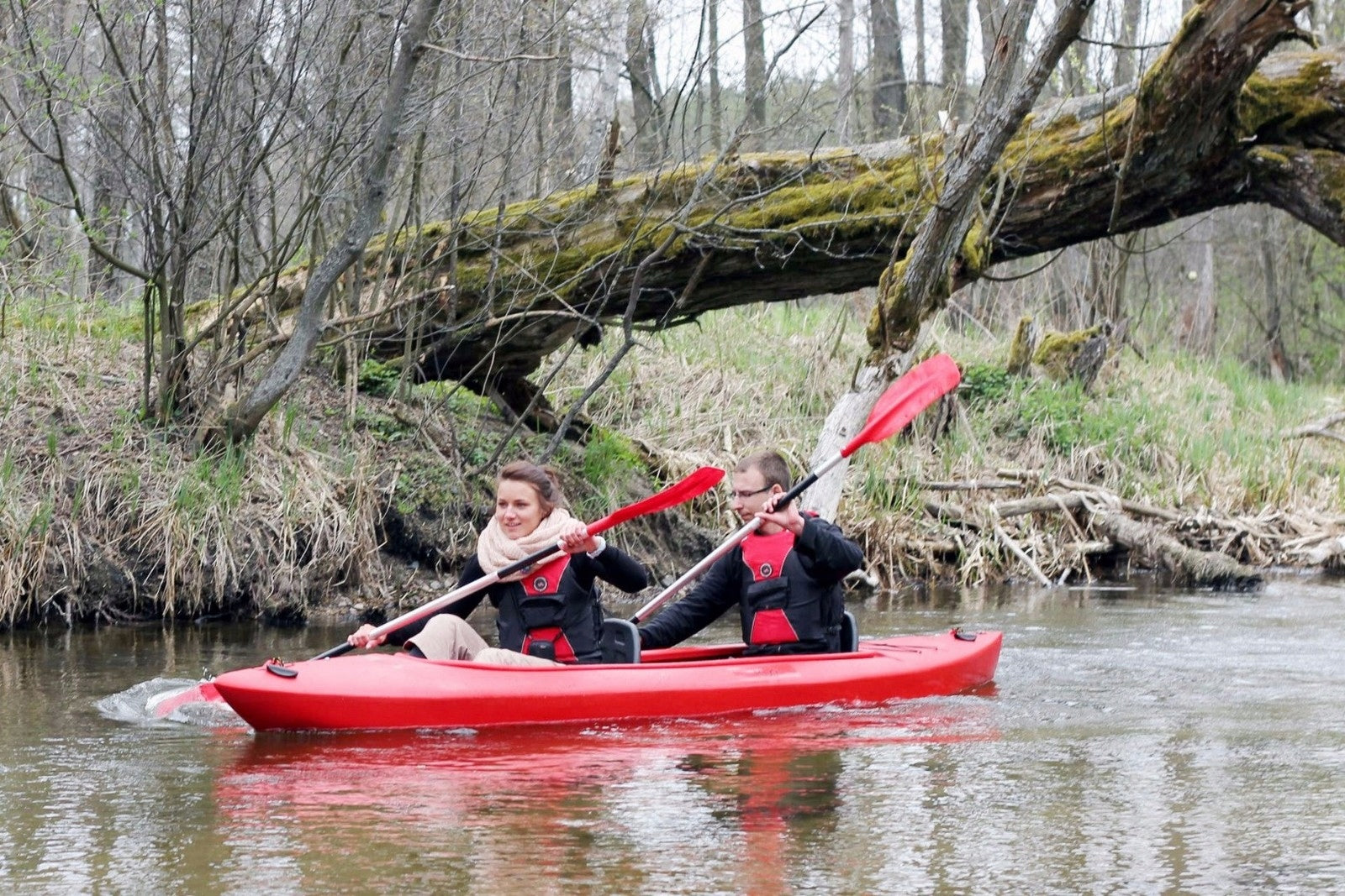Polyethylene kayak Rio Aquarius red runoff Brand Aquarius