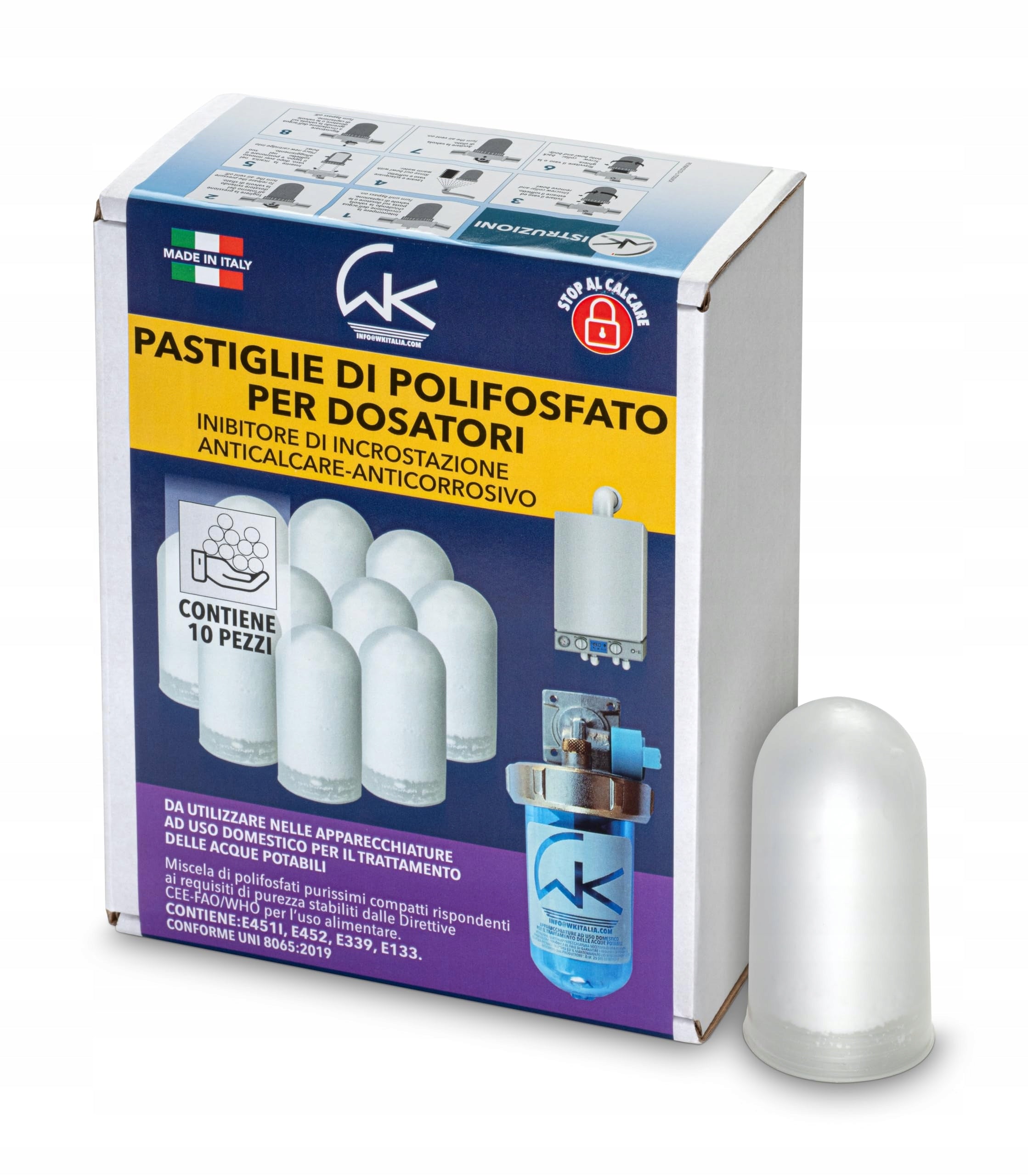 Polyphosphate cartridges for dispensers W&K pills 10 pieces
