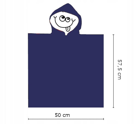 Doppelseitiger Handtuchponcho für Kinder mit Kapuze Paw Patrol, 50x115 cm 