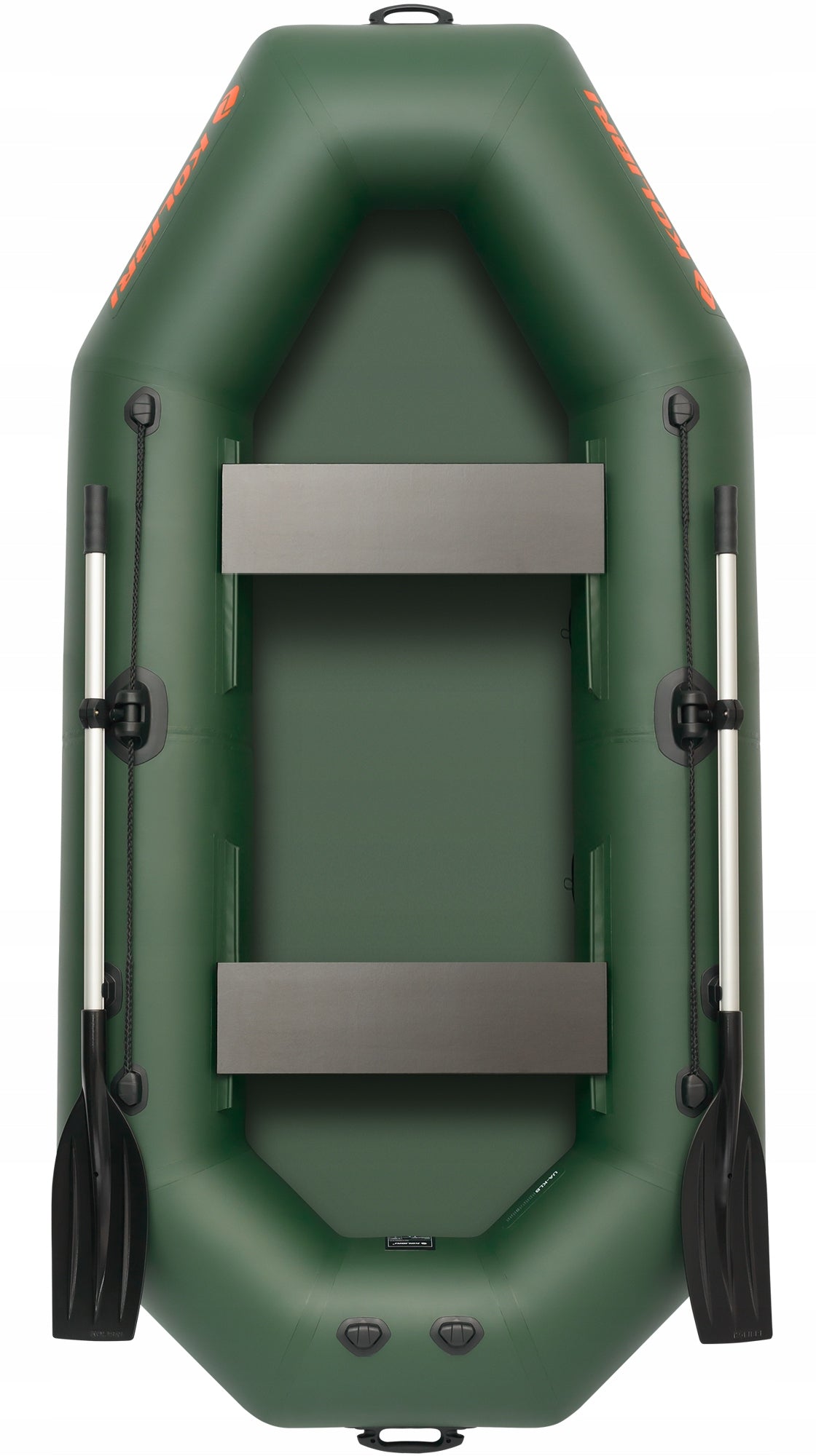 Pontoon Kolibri K-260T with rolling floor and transom for engine green Brand Kolibri