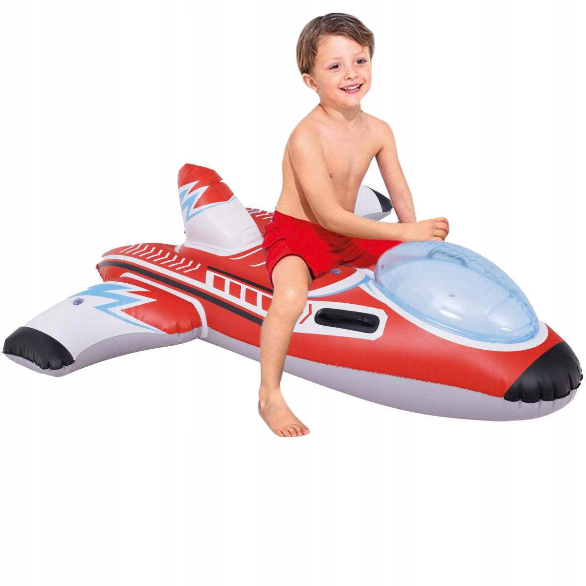 Pontoon Mattress Inflatable Airplane Toy Child Children Swimming Pool 35487 Color red