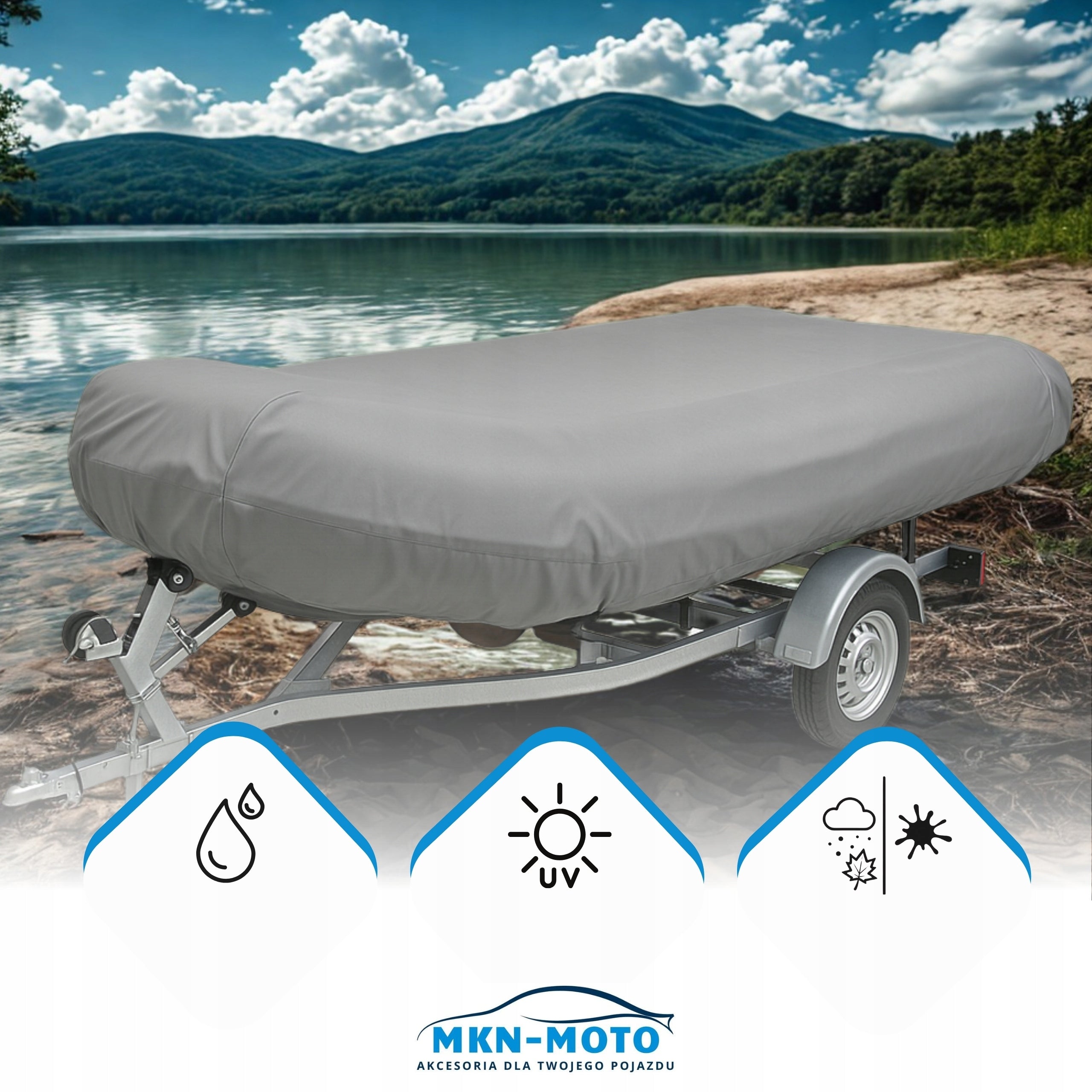 Pontoon cover 270 – 300cm UV waterproof tarpaulin 110g Manufacturer code pon110g270-300