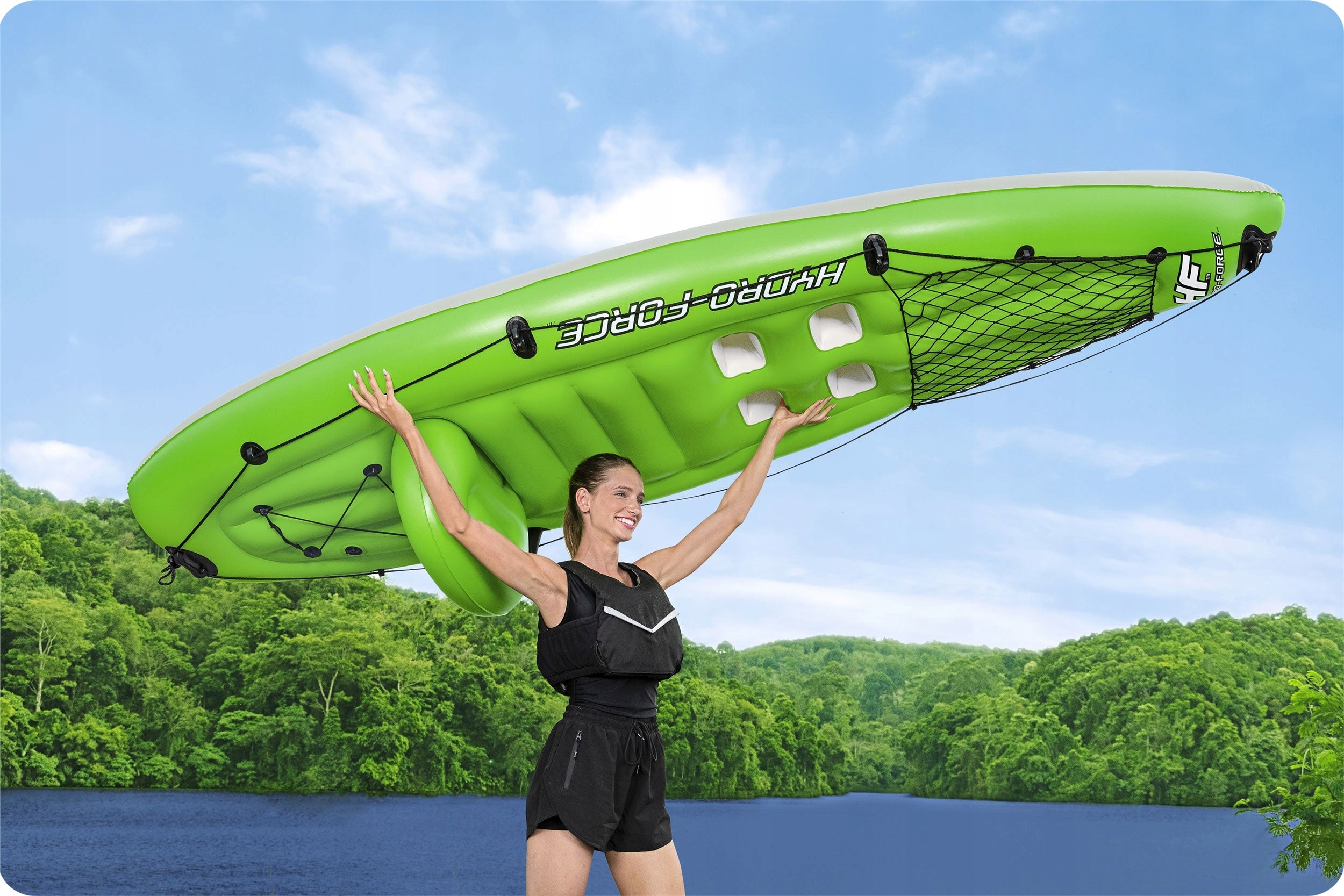 Pontoon inflatable kayak for swimming paddle pump 285cm Bestway Manufacturer code 65097N