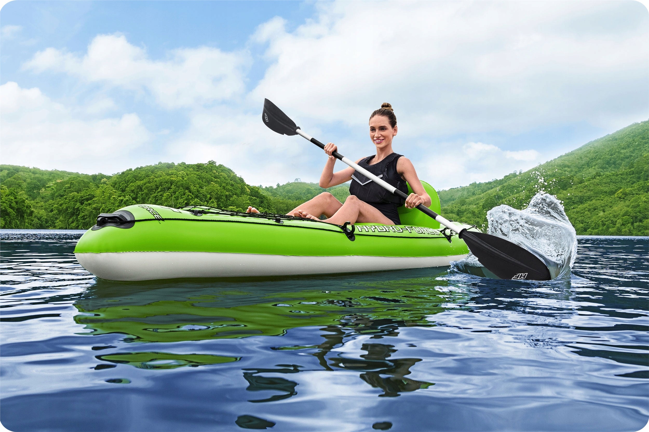 Pontoon inflatable kayak for swimming paddle pump 285cm Bestway Packaging status original