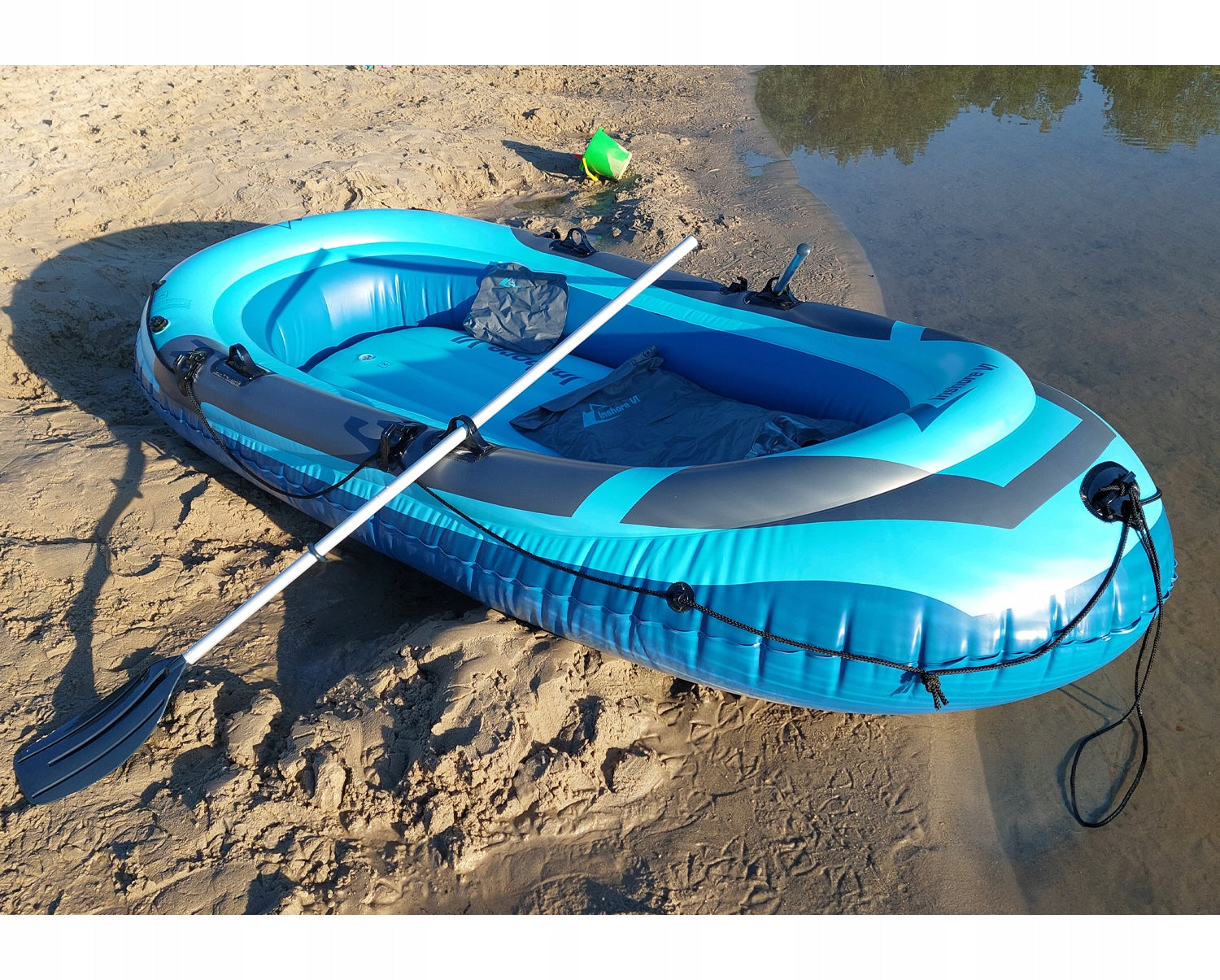Pontoon pumped inflatable 3x chambers comfortable 3 people 272cm paddle max.260kg Manufacturer code 351580
