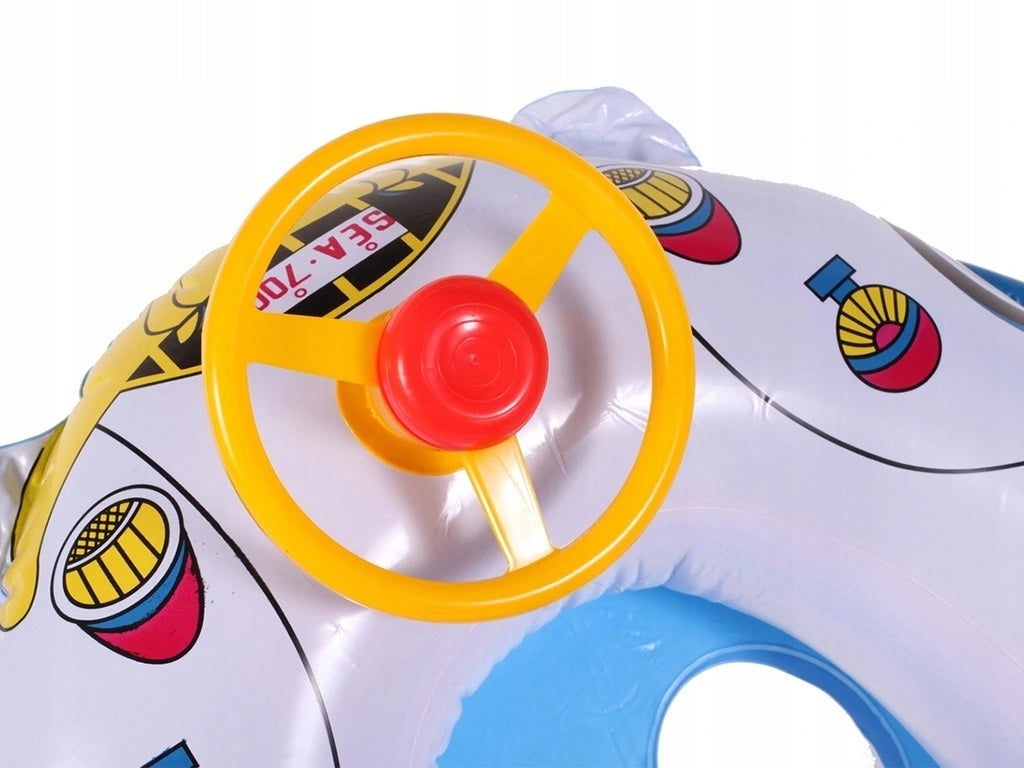 Pontoon with Steering Wheel For Baby Swimming Wheel 58x58cm Horn Product width 58 cm