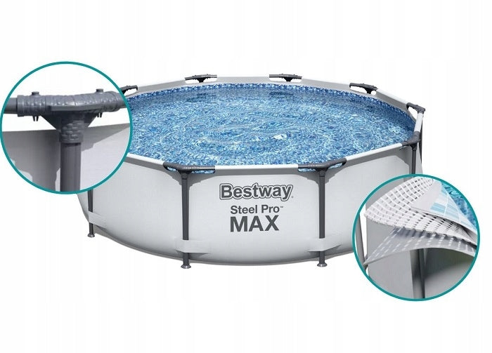 Pool Framed GARDEN Bestway 305x76 PUMP 11in1 set cover for garden Packaging status original