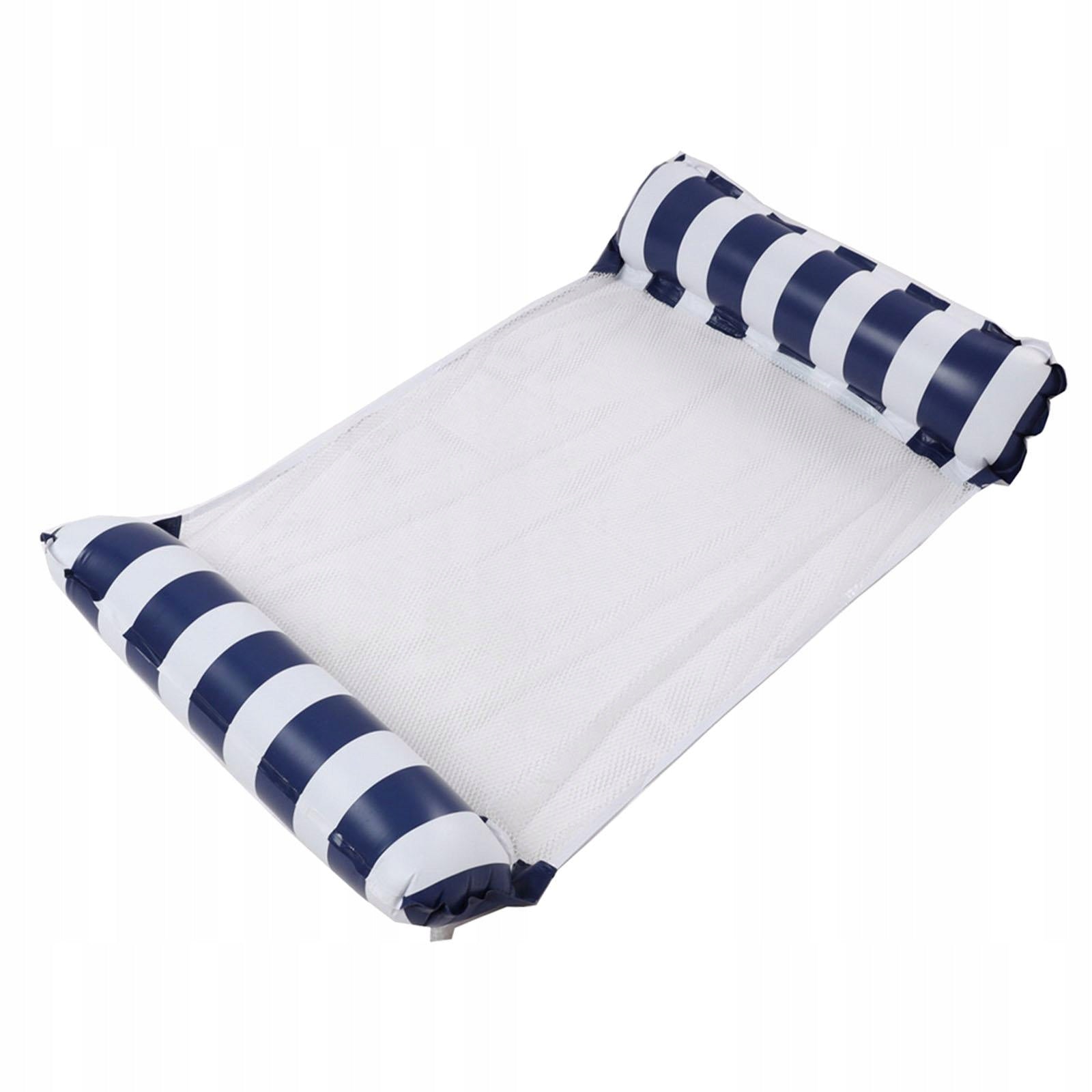 Pool Hammock Float Float Pool Bed Portable Inflatable Dark Blue Stripes Brand no brand