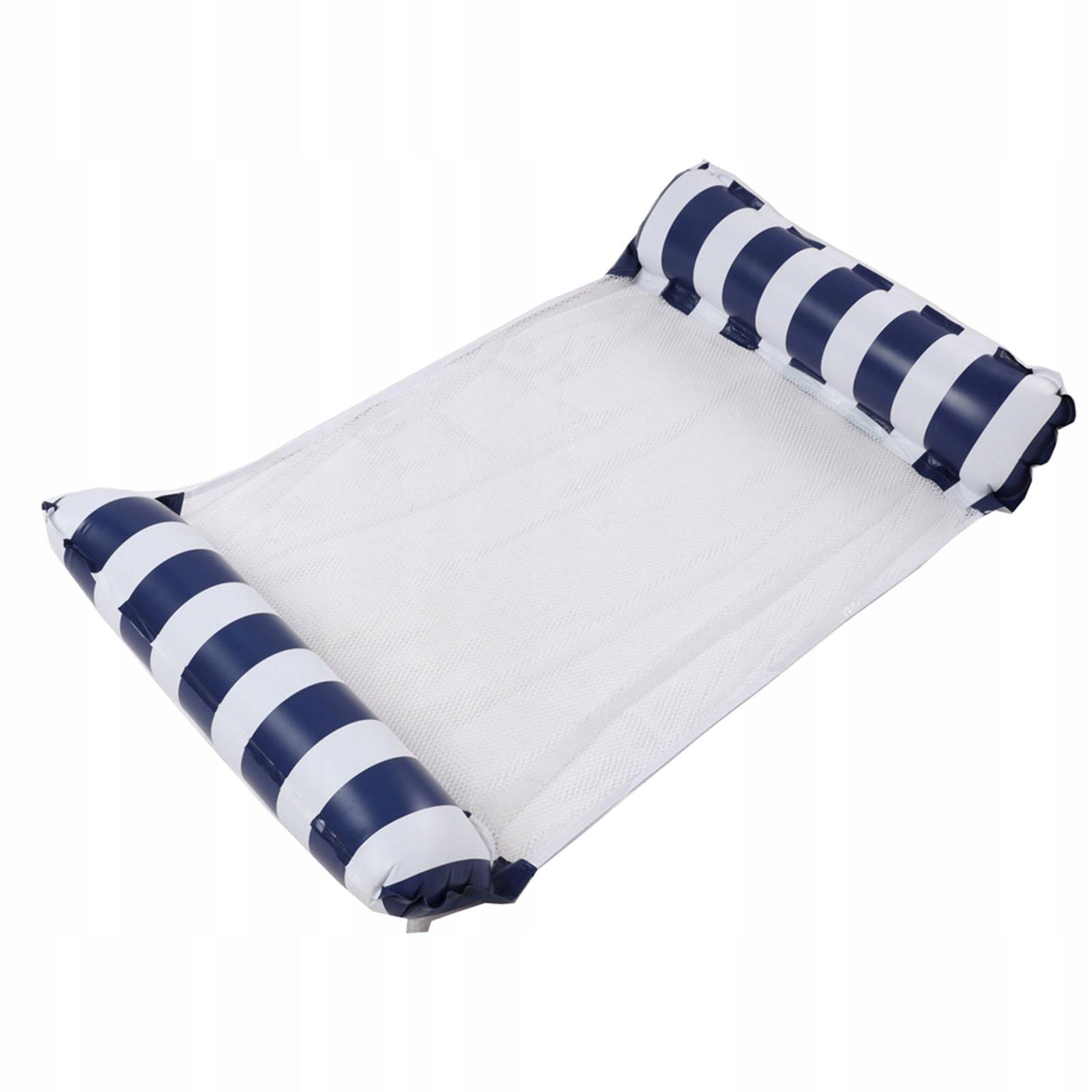 Pool Hammock Float Float Pool Bed Portable Inflatable Dark Blue Stripes Model Pool Hammock Lounge chair Swimming Pool Lounger