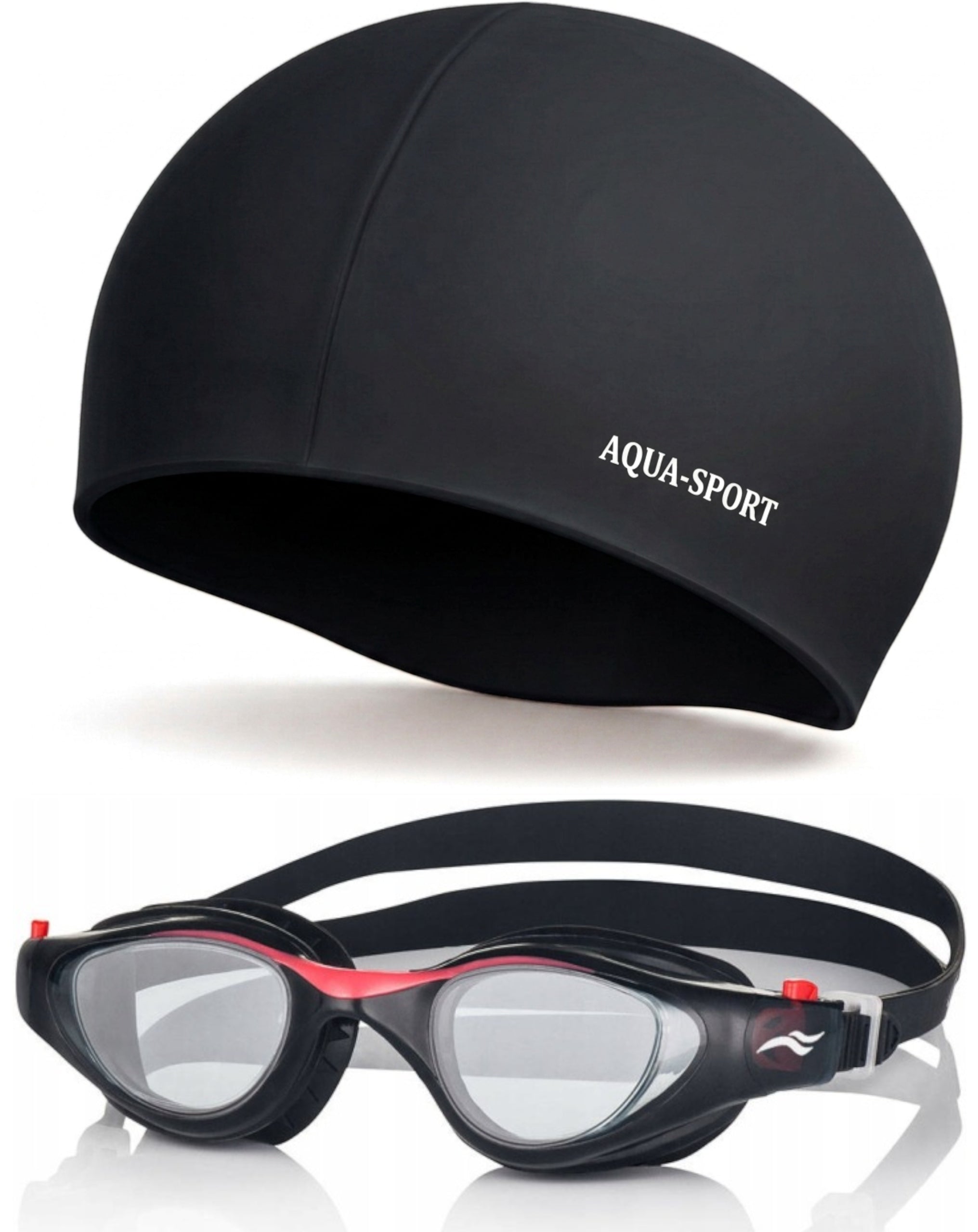 Pool Set: SWIMMING GLASSES SILICONE SWIMMING CAP FOR KIDS