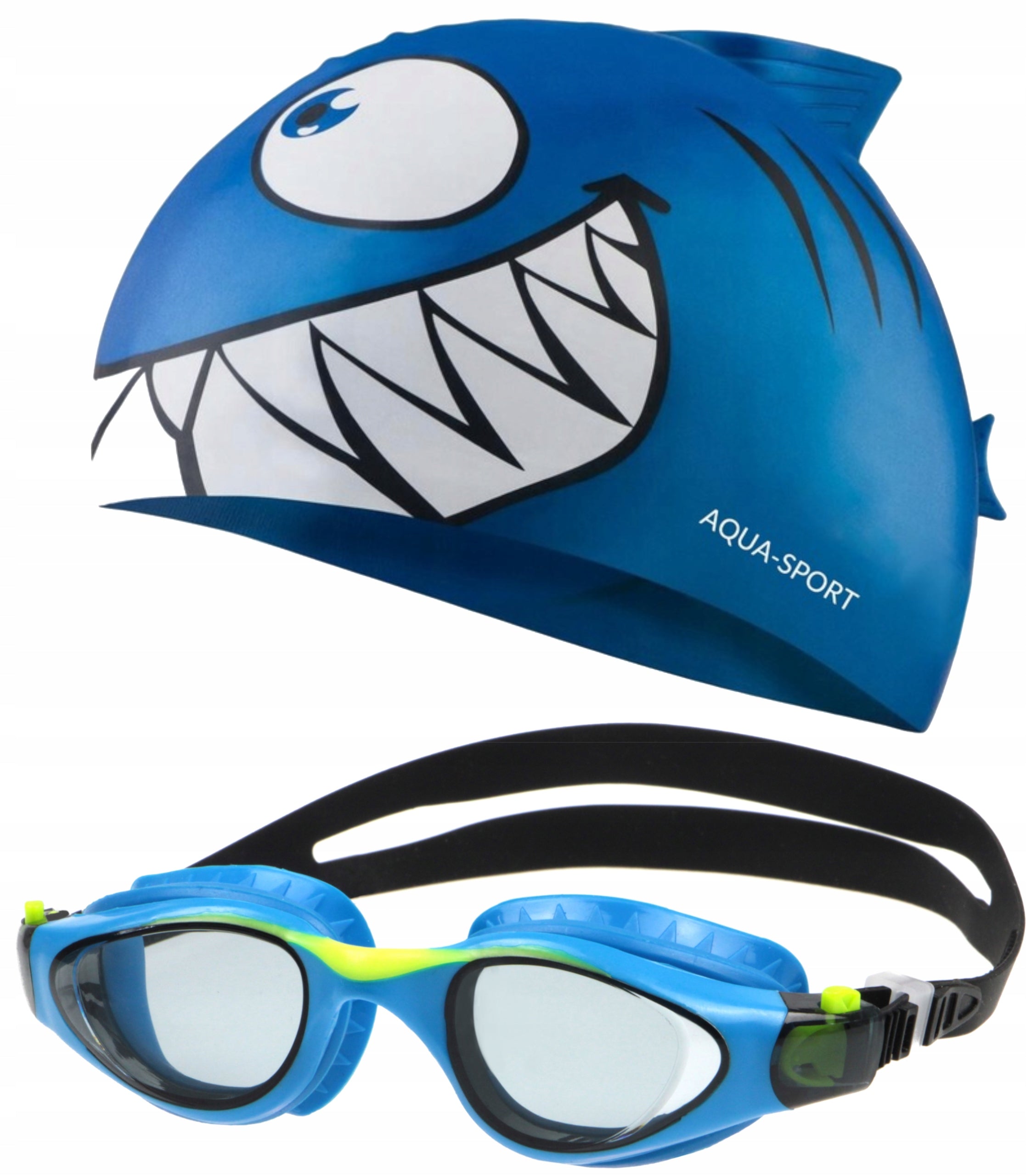 Pool Set: SWIMMING GLASSES SILICONE SWIMMING CAP FOR KIDS