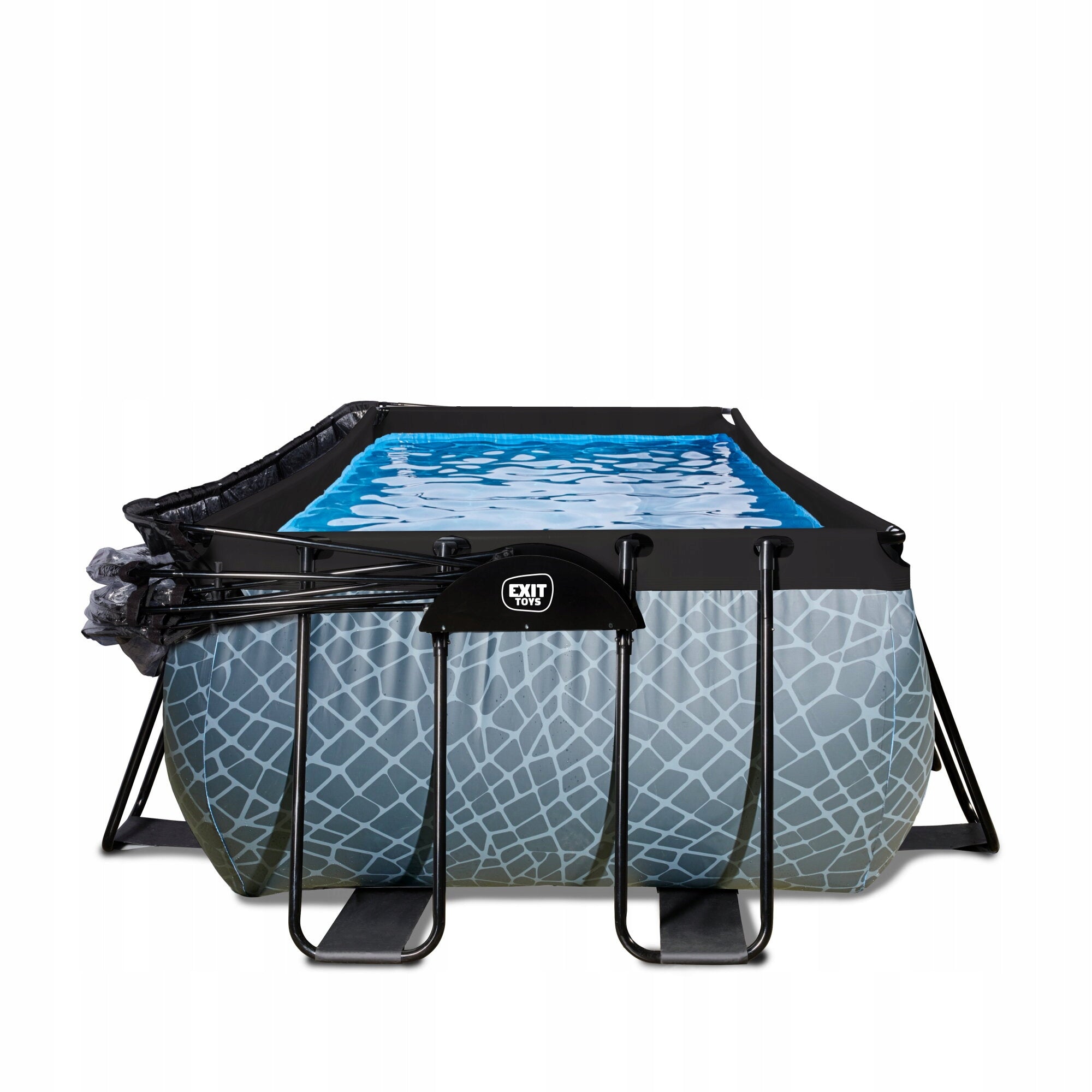Pool Stone EXIT 400x200x122cm with sand filter pump and dome - grey Kind frame