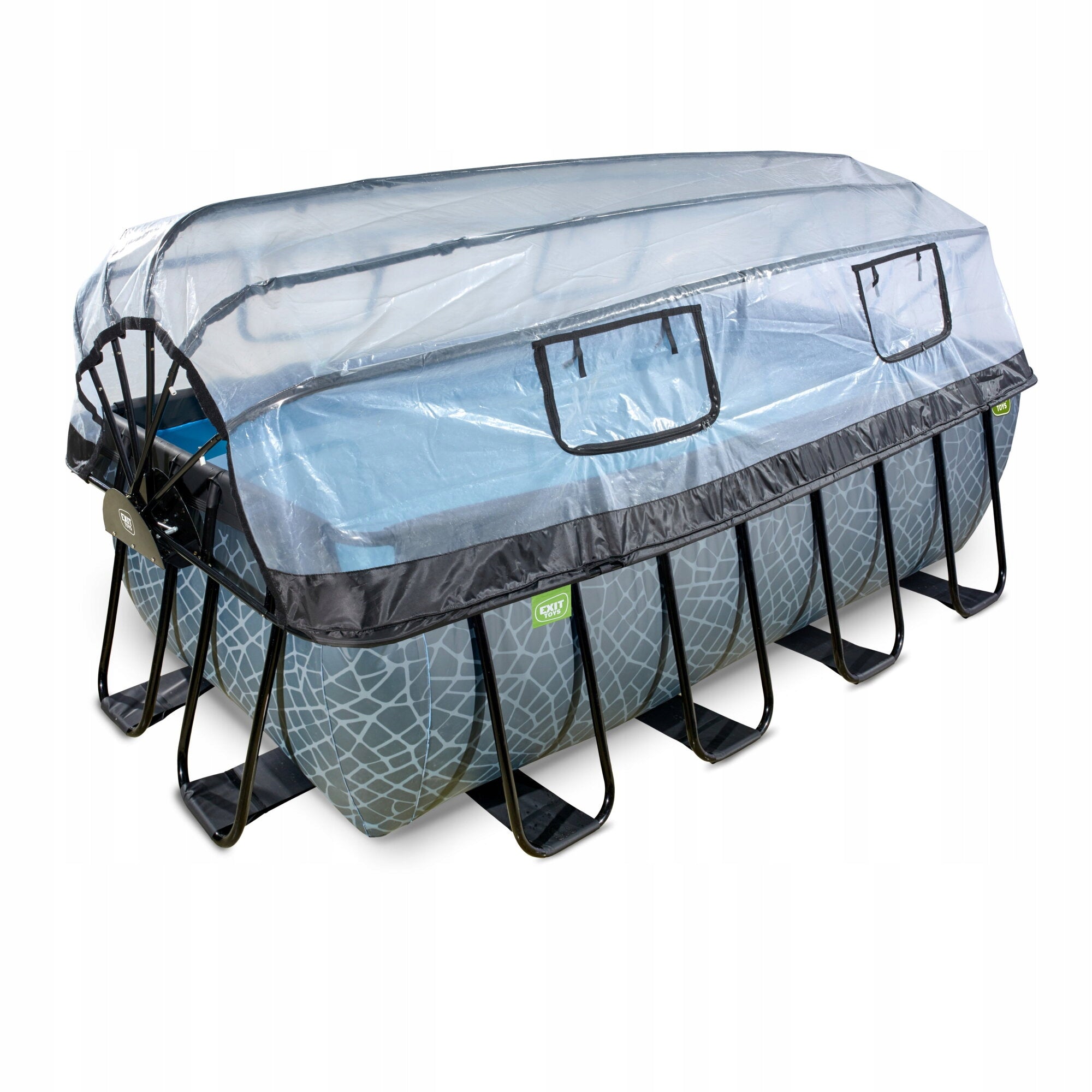 Pool Stone EXIT 400x200x122cm with sand filter pump and dome - grey