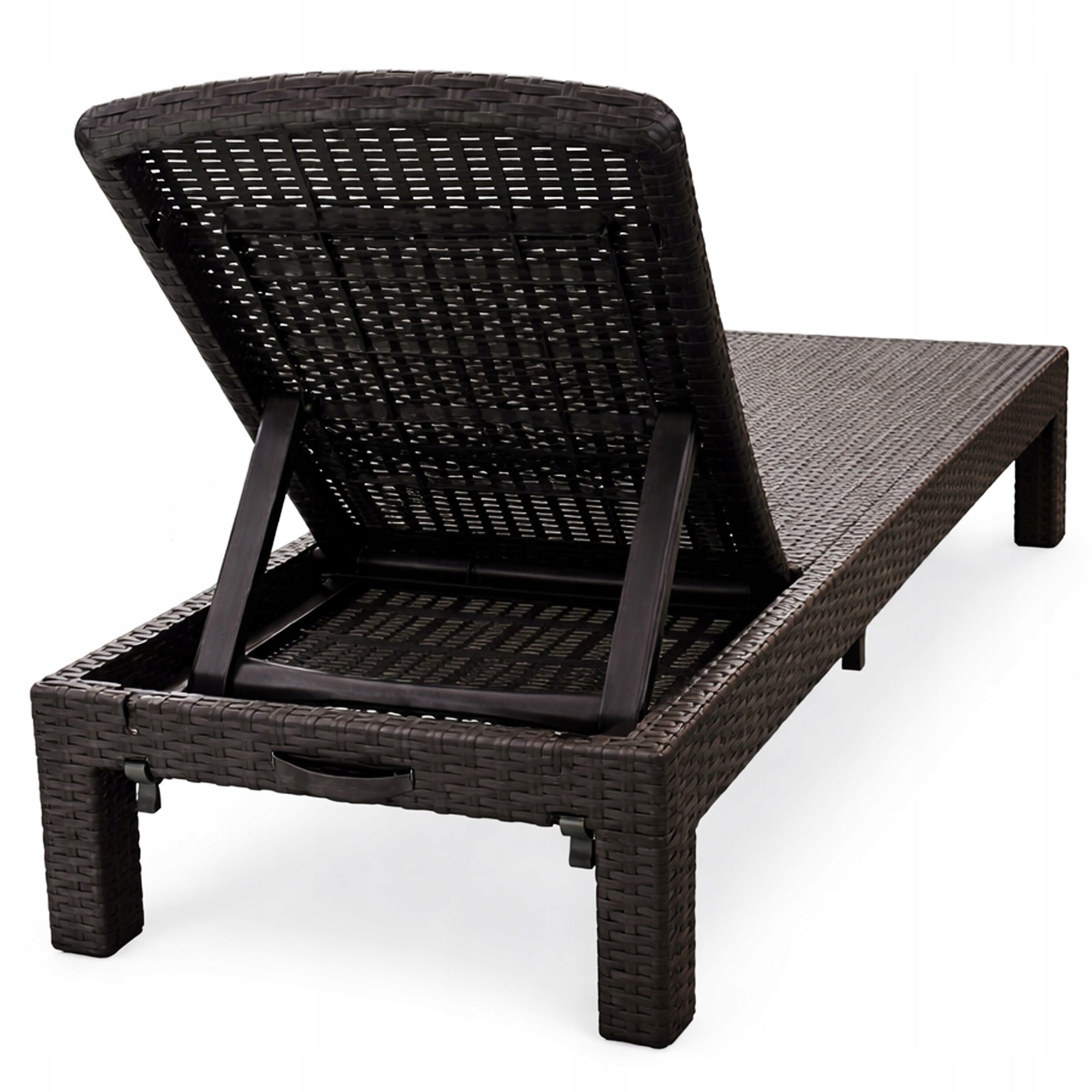Pool Sun Lounger Garden Terrace Couch Suitcase Folding Adjustable Beach Frame material synthetic material