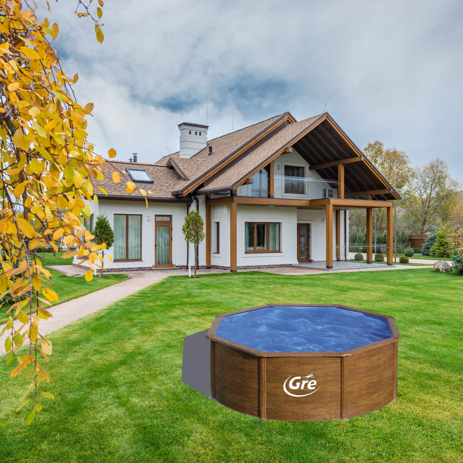 Pool for garden Canadian steel GRE Sicilia Ø300 Packaging status original