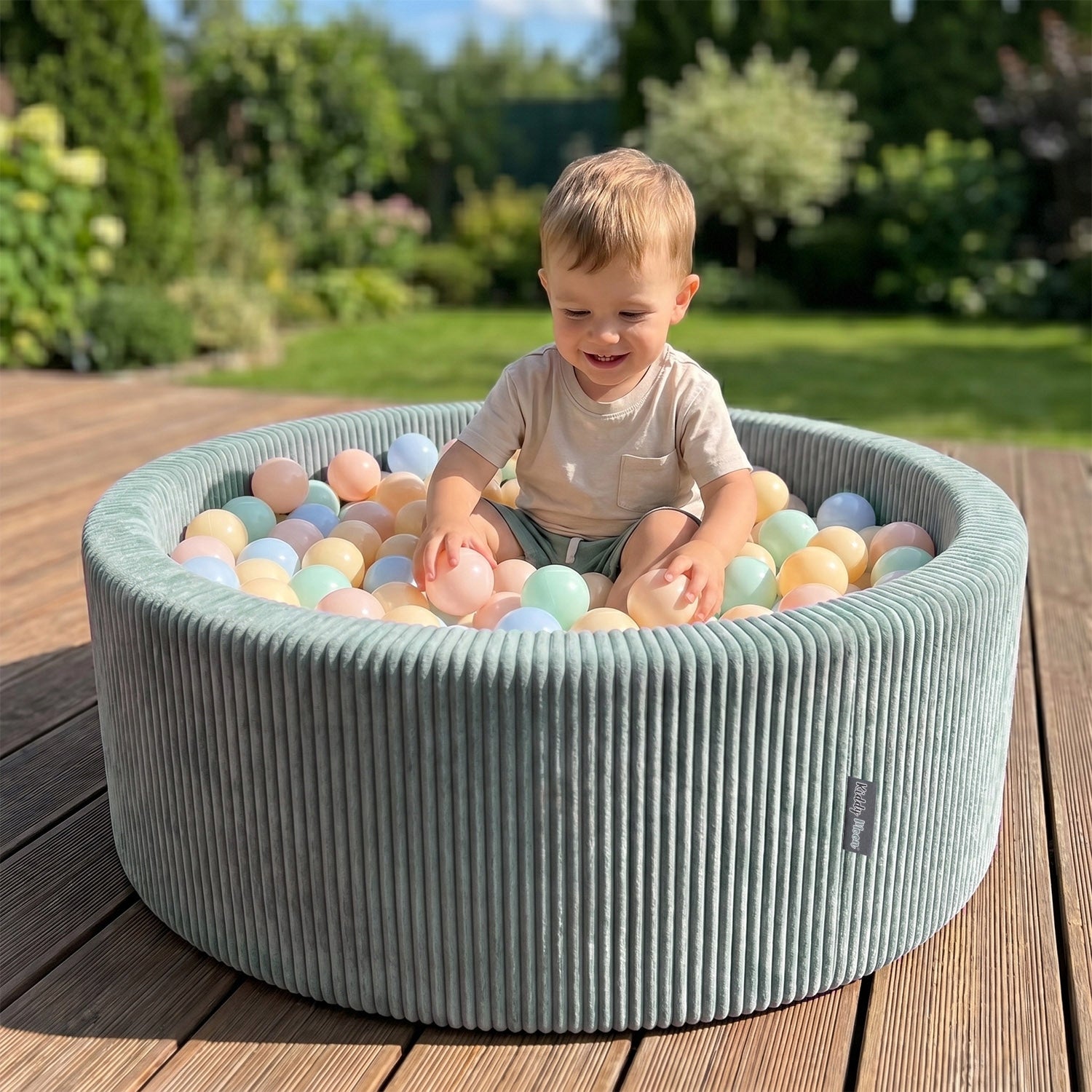 Pool with balls 90x30 cm CORDUROY 200 balls for nursery child's room Character/Title none