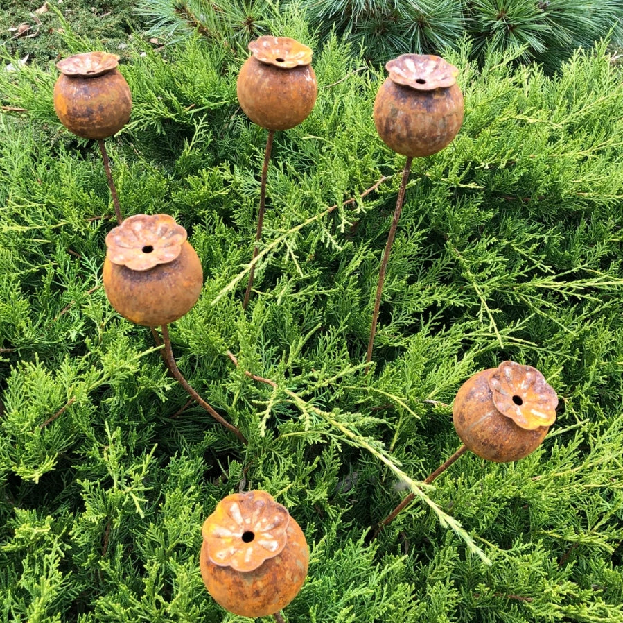 Poppy rust garden ornament rusted 3d 85 cm garden jewelry corten Manufacturer code 0112
