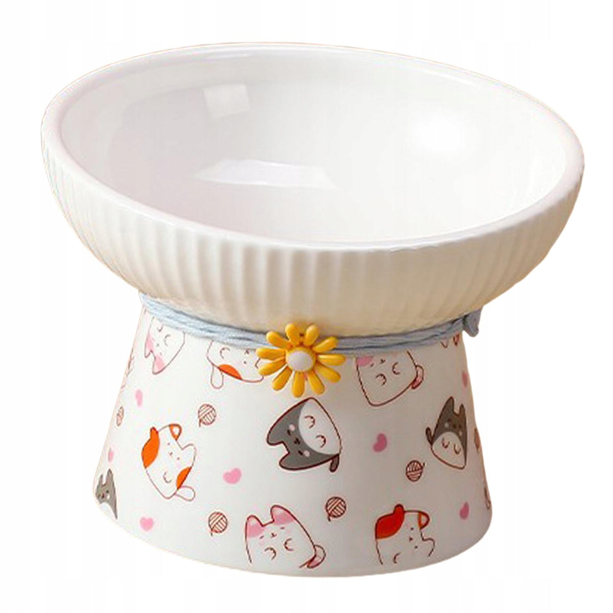 Porcelain Cat Bowl Raised Cat Dishes Portable Non Slip Pattern Tilted Manufacturer code 09864050807