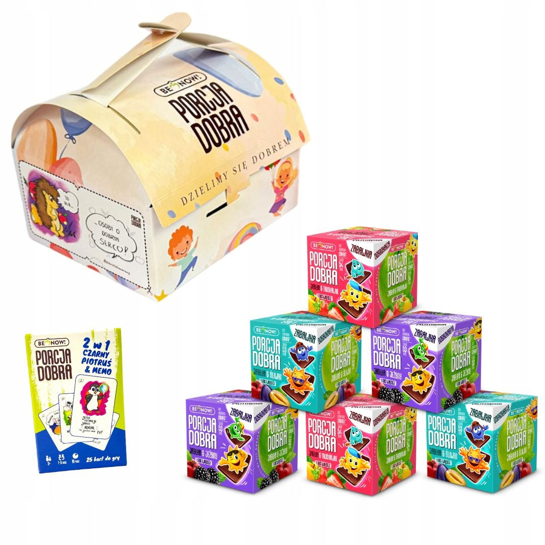 Porcja Dobra CHEST SET FOR CHILD GIFT WITH CARDS MIX SNACKS Packaging status original