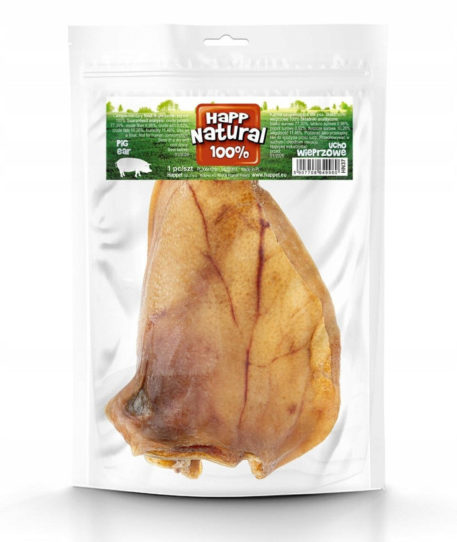 Pork Ear for Dog 1pcs Natural Teether Treat (HN37) Brand Happet