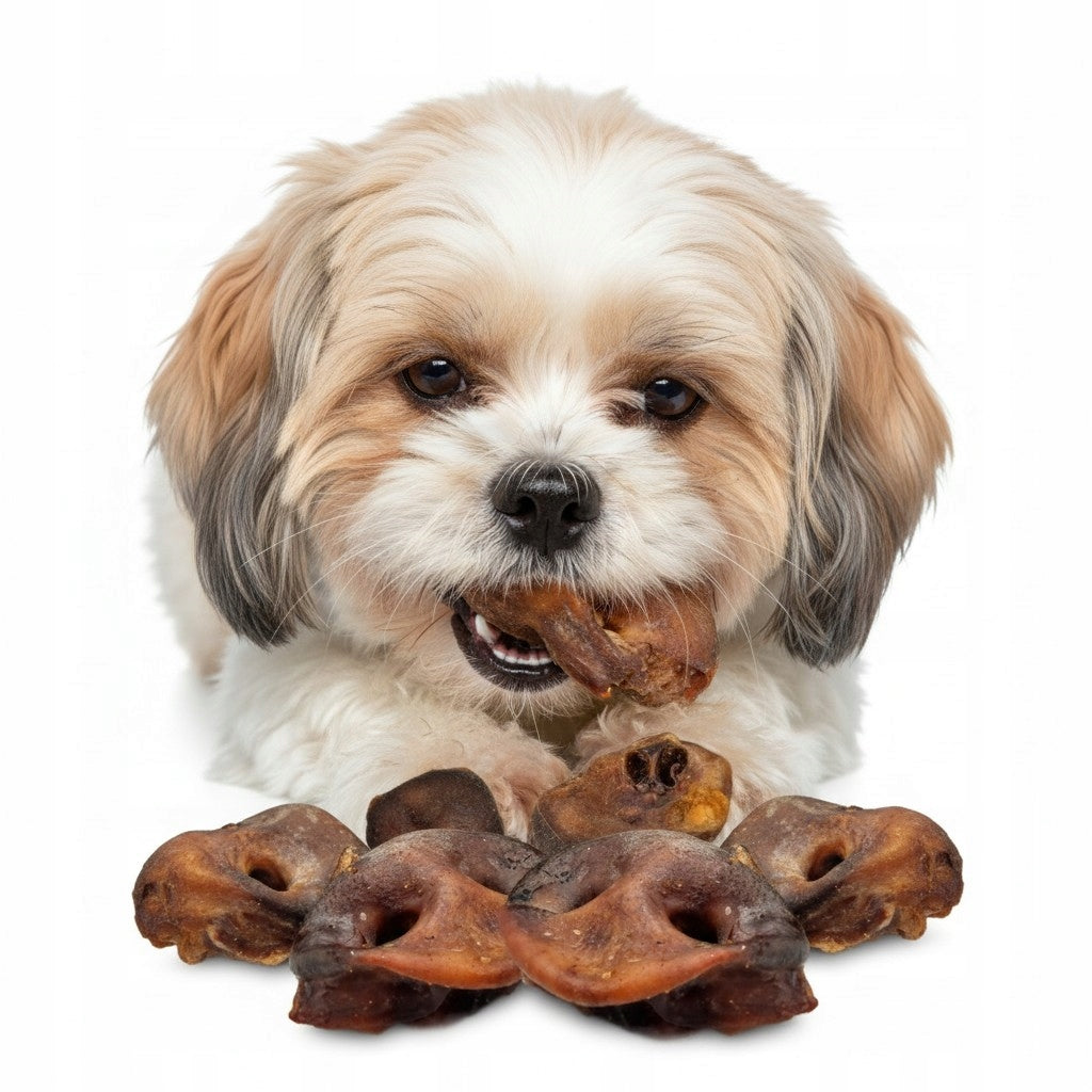 Pork Teether for Dog Natural Pork Nose Treat 1 Pack for Pet