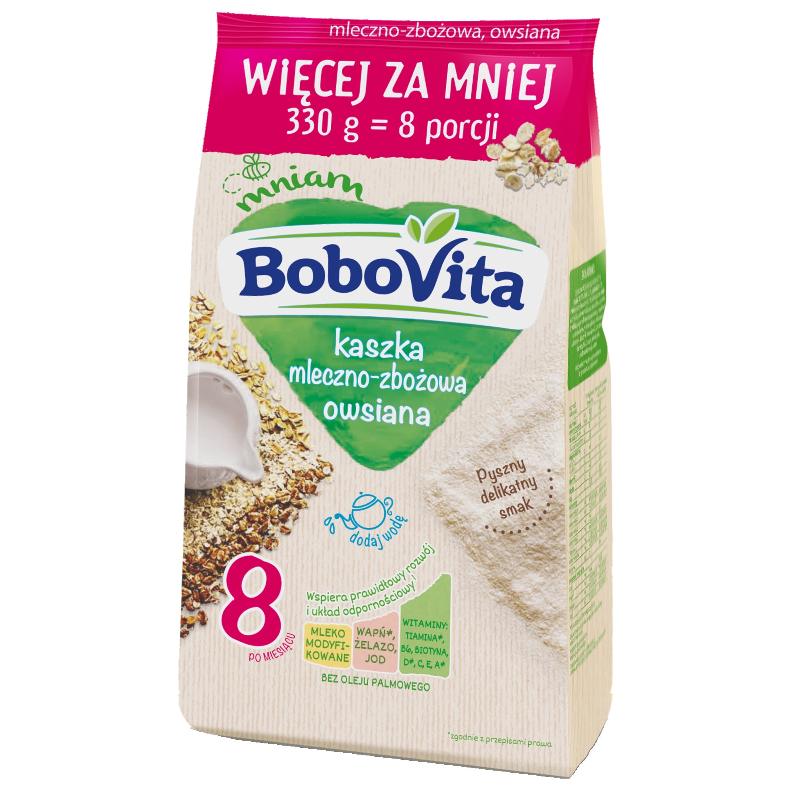 Porridge Bobovita Milk and Cereal Oatmeal 330g after 8 months