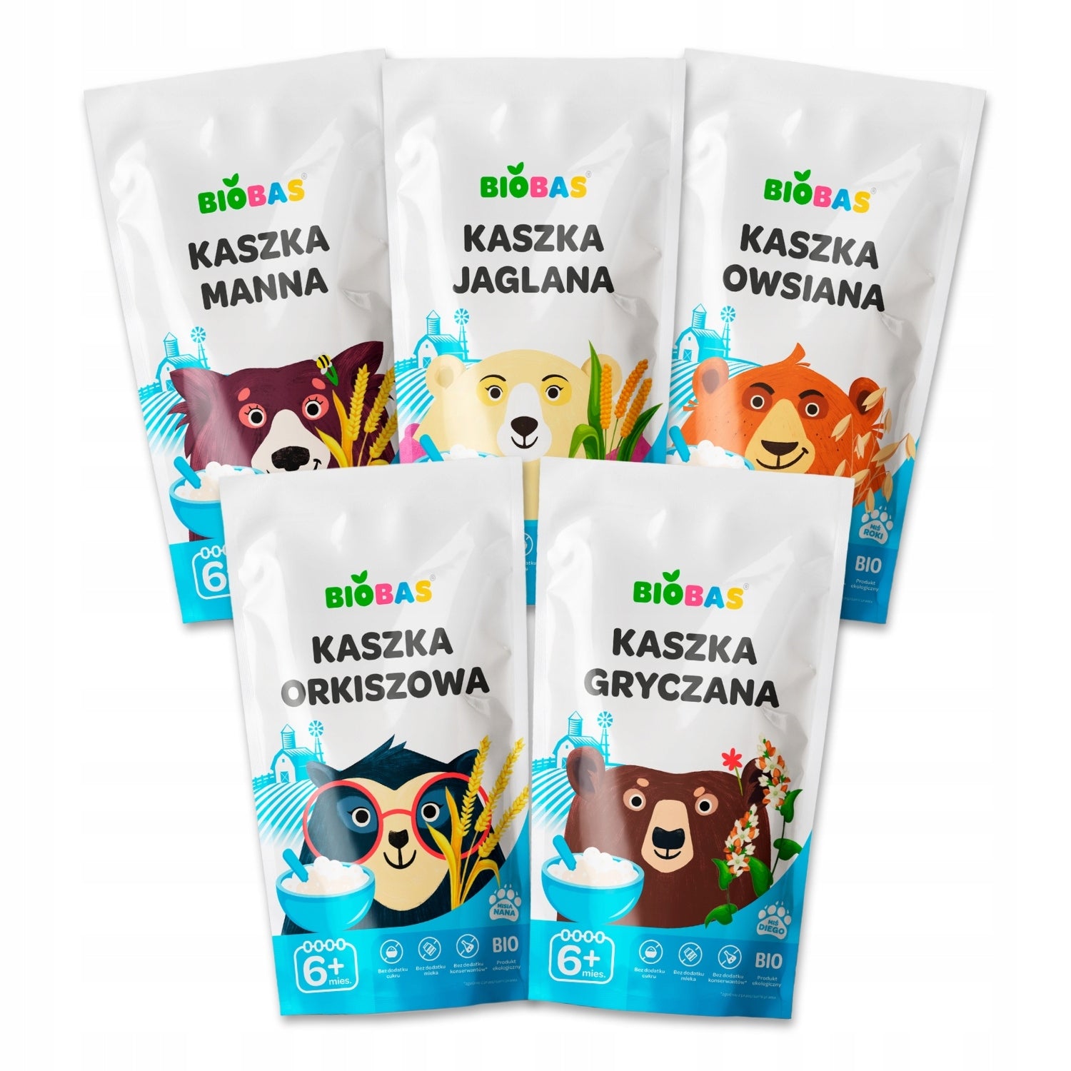 Porridge Manna Spelt Buckwheat Millet Porridge BIO for Children / BIOBAS