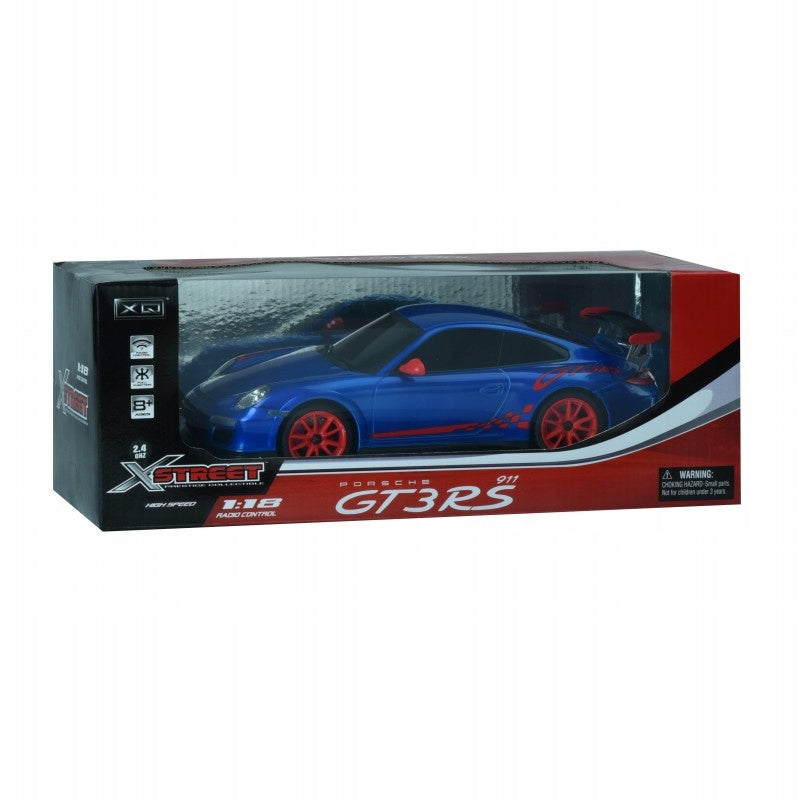 Porsche 911 GT3 Remote Controlled Car 2.4 GHz Scale 1:18 Blue Red Packaging status original