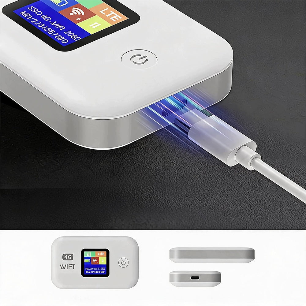Portable 4G Lte Router With Sim Socket, Mobile Hotspot For Travel White Manufacturer Bedee